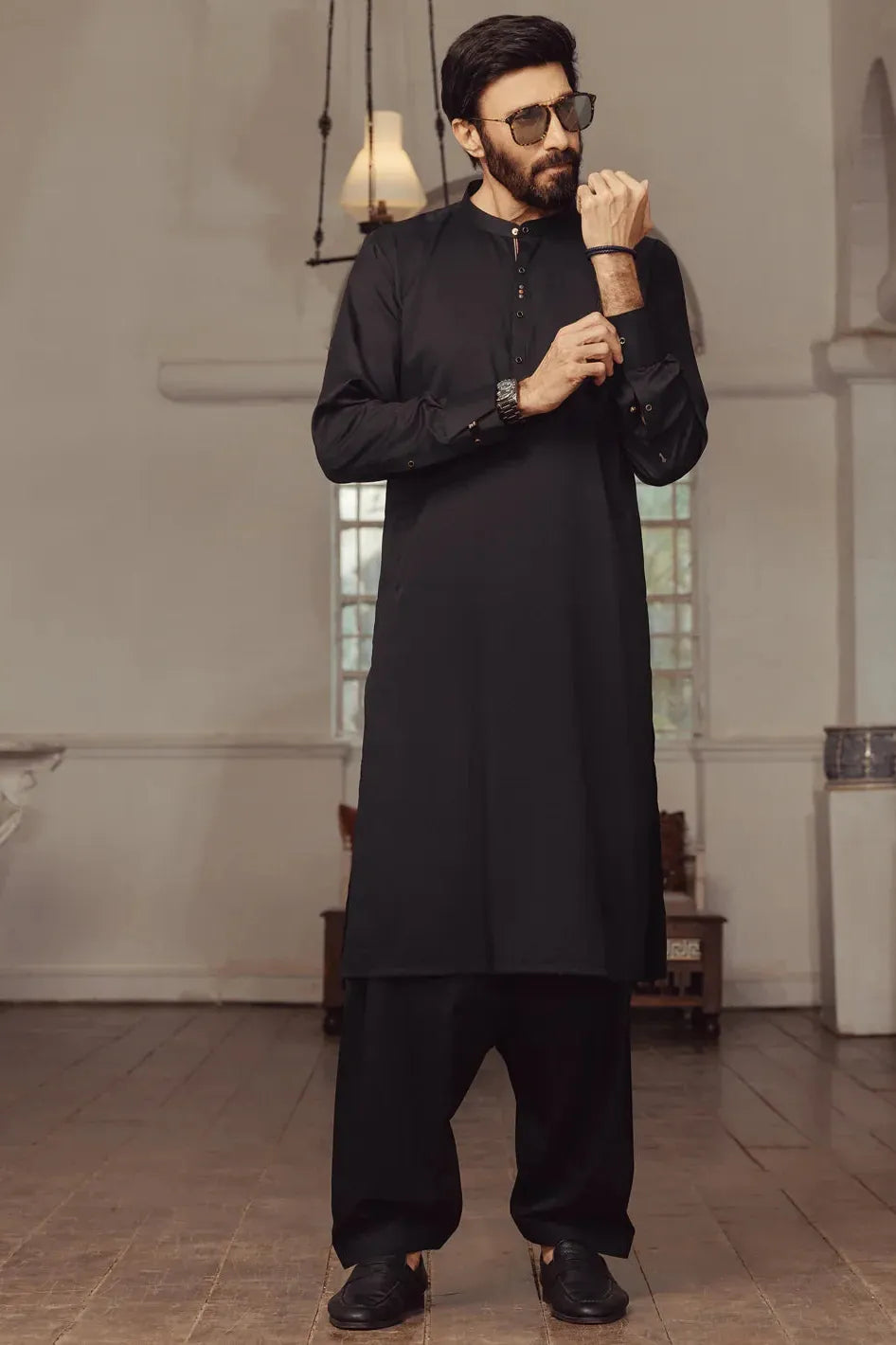Premium Blended Black Kurta Pants for Men - Stylish & Comfortable Traditional Indian Wear - Perfect for Festivals, Weddings & Casual Outings