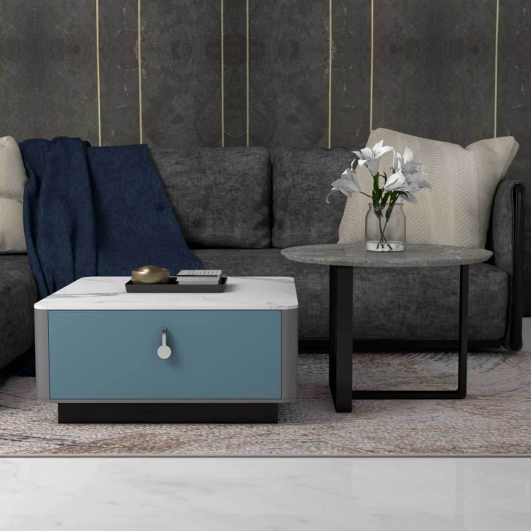 Premium Kasen Sintered Stone Nesting Coffee Table Set - Modern & Durable Living Room Furniture for Small Spaces - Perfect for Coffee, Books & Decor in Apartments, Condos and Cozy Homes