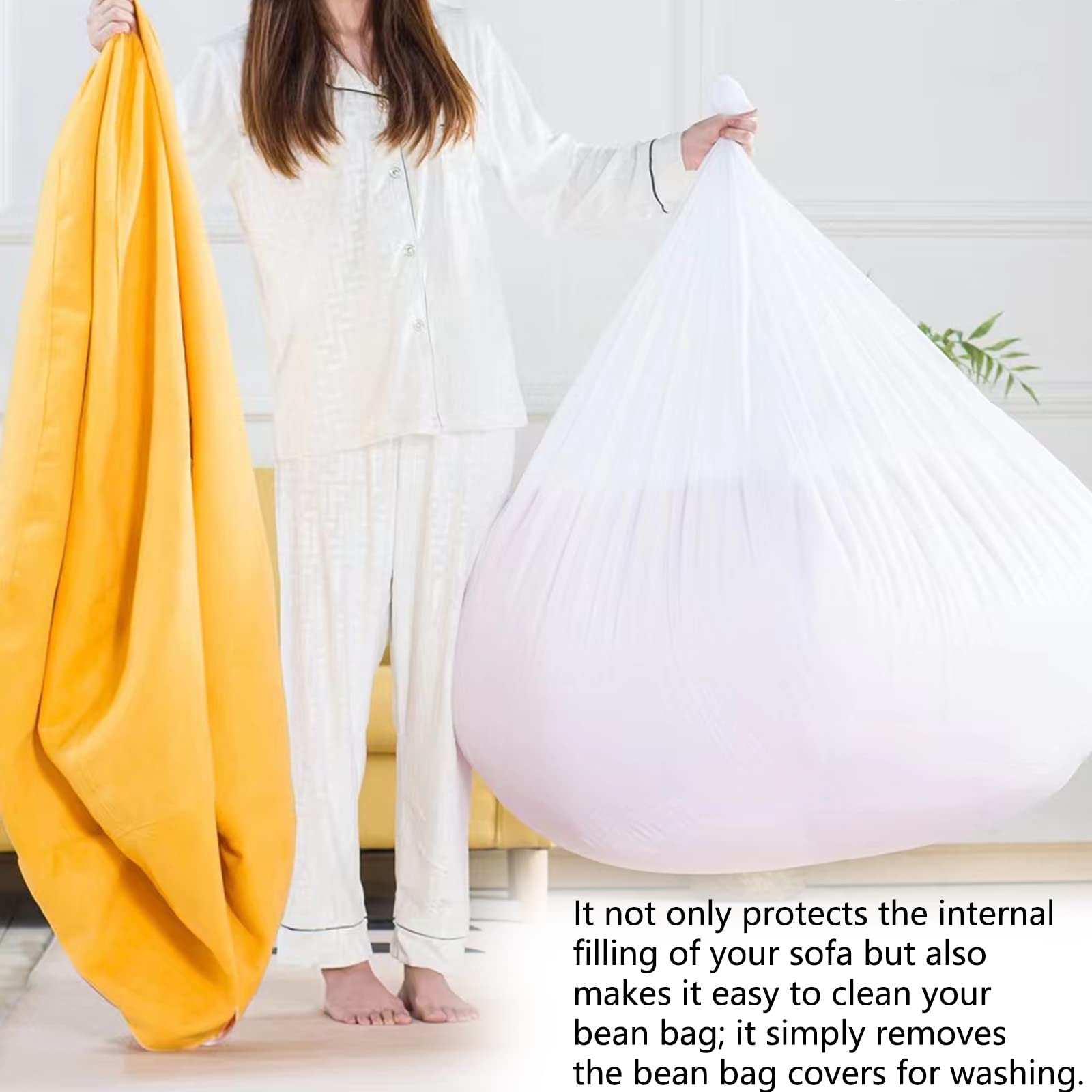 Premium Bean Bag Chair Inner Liner - 95x120cm Replacement Stocking Net for Polystyrene Beads Filling | Perfect for Bean Bag Chair Covers | Ideal for Home, Dorm, Kids Room & Lounge Decor