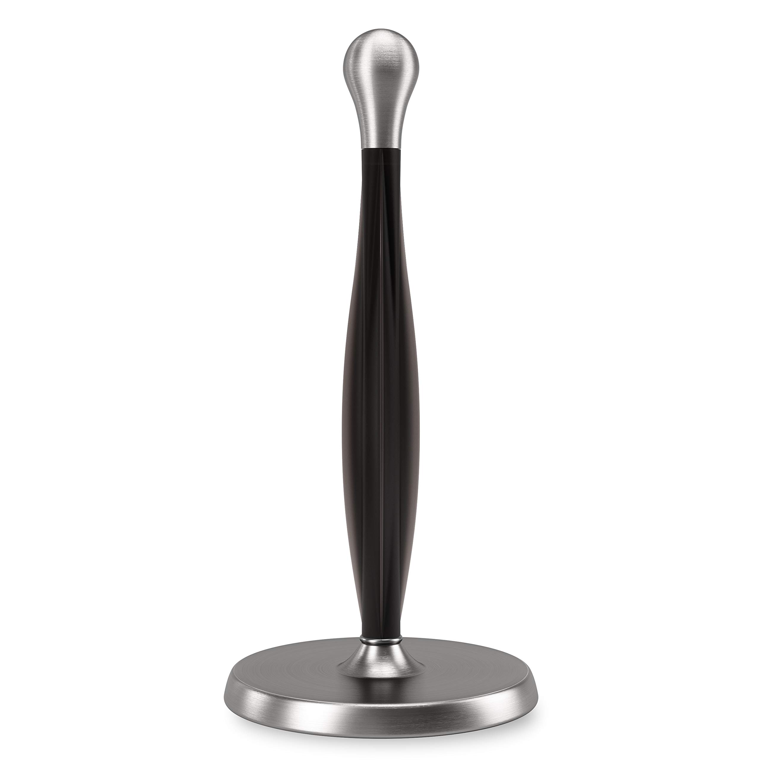 Stainless Steel Tug Paper Towel Holder - Wall Mount or Countertop, Durable & Rustproof for Kitchen, Bathroom, Office (Silver) - Perfect for Easy Access to Paper Towels While Cooking or Cleaning