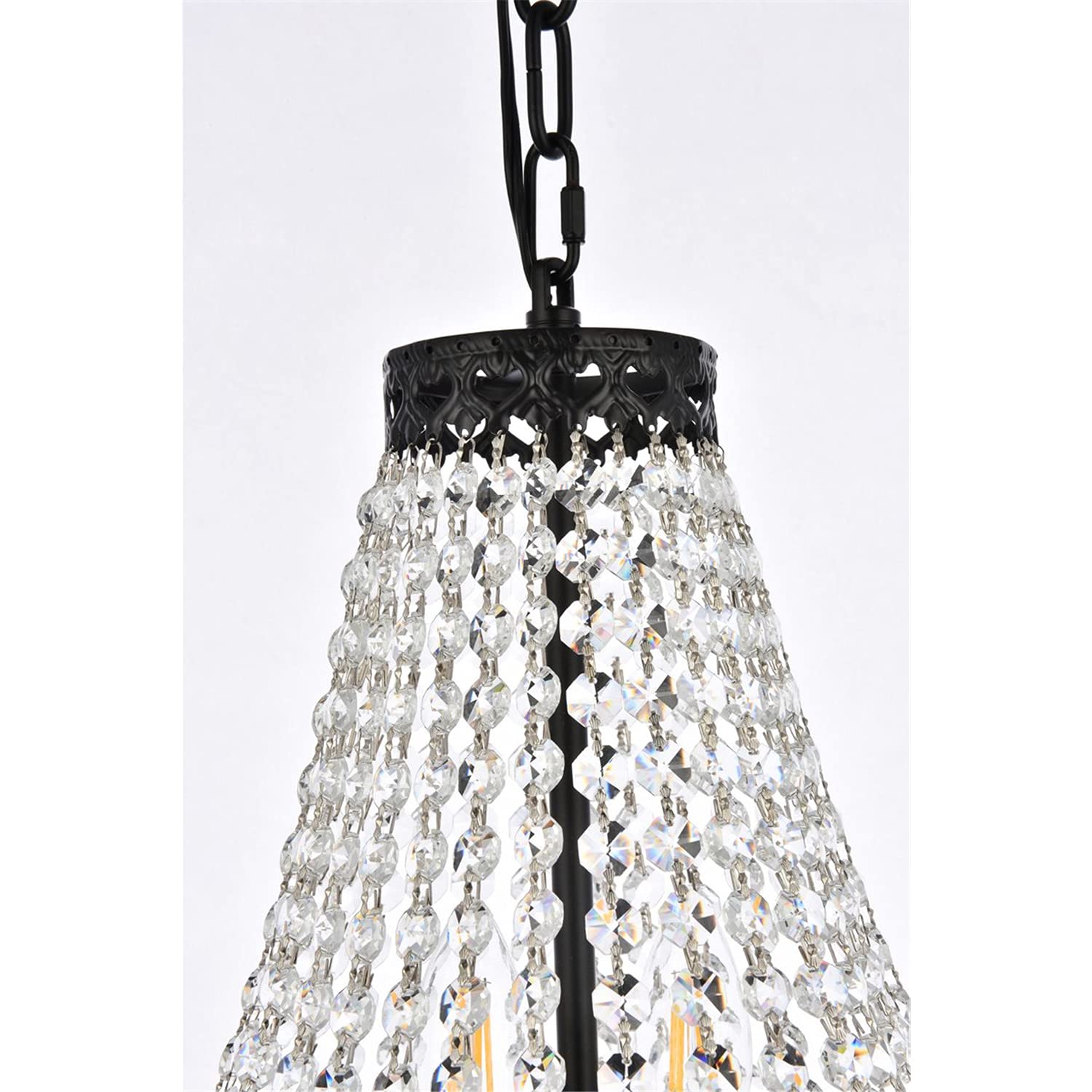 Modern Black Valeria 14-inch Pendant Light - Indoor Ceiling Lighting Fixture for Living Room, Bedroom & Dining Room Decoration