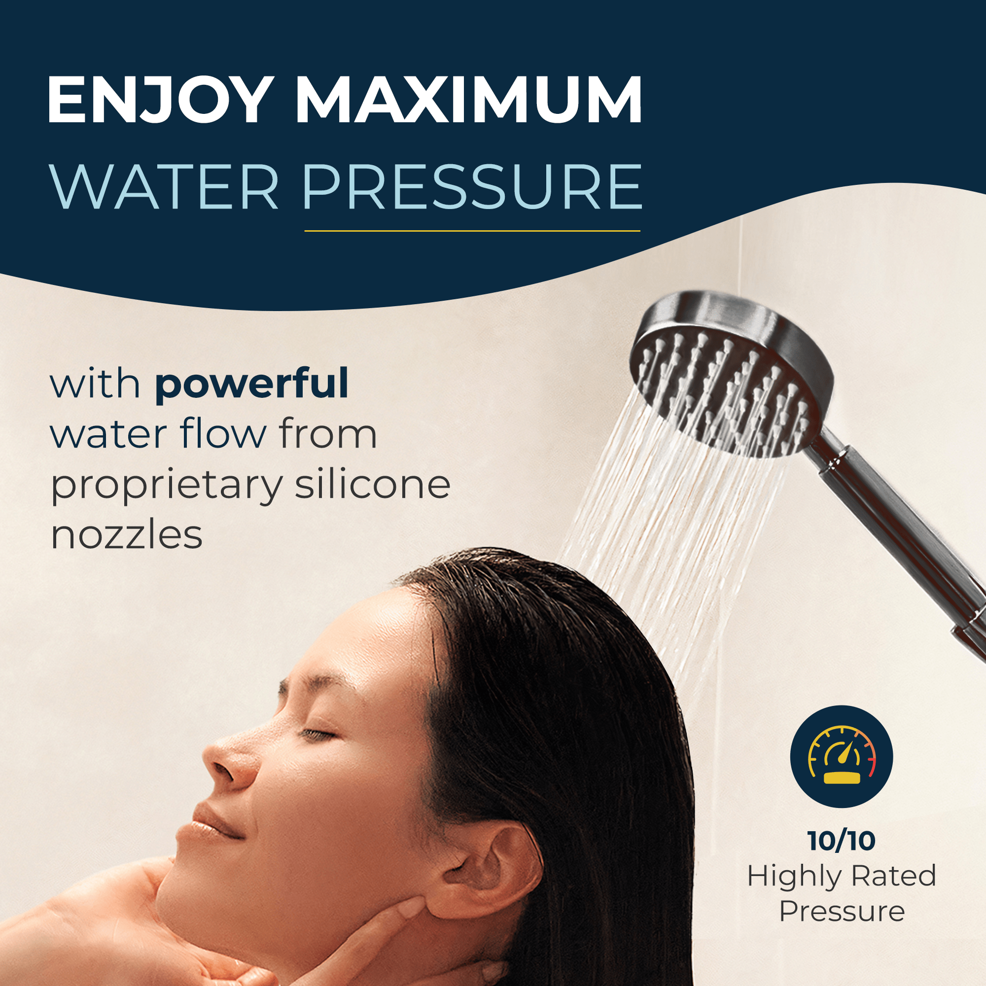 Premium All-Metal Shower Head Filter with Handheld Spray - 1.75 GPM Low Flow Water Saving Design - Perfect for Hard Water Removal & Gentle Skin Care in Bathrooms