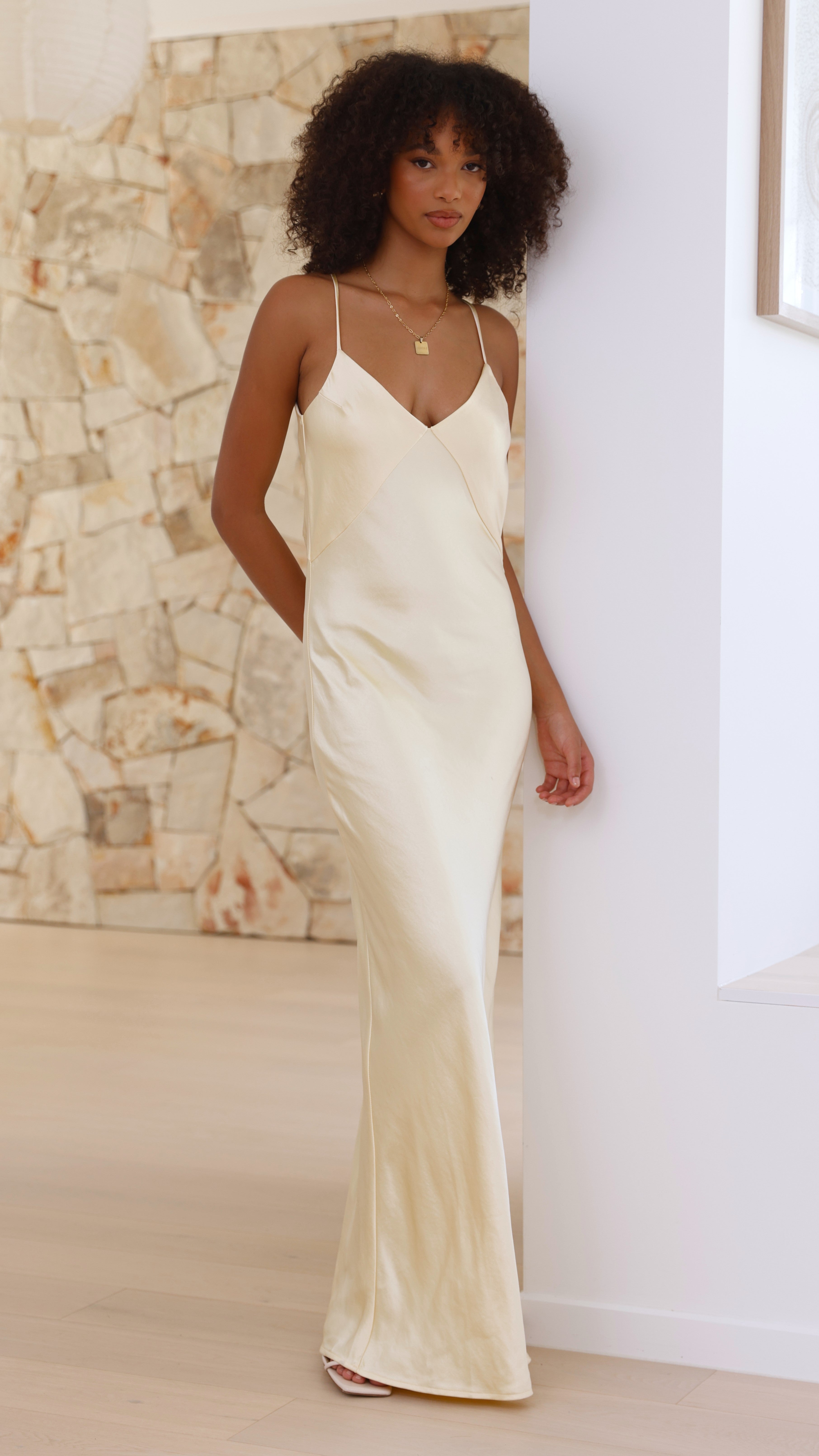 Gisella Women's Maxi Dress in Yellow - Elegant Flowy Long Dress for Summer Beach, Vacation, and Casual Wear