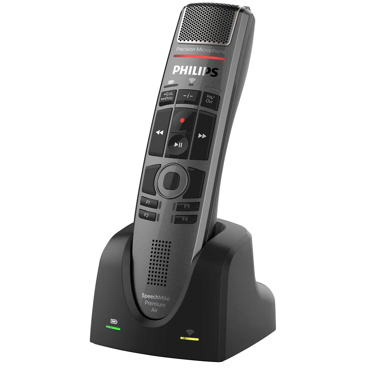 Philips SpeechMike Premium Air Wireless Dictation USB Microphone with Push-Button Control - Ideal for Medical Transcription, Legal Documentation & Office Dictation