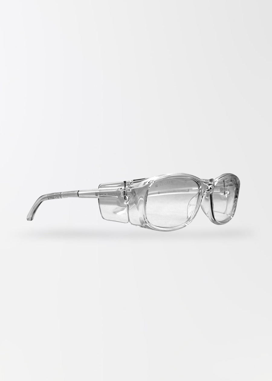 Express Safety Glasses with Clear Lens - ANSI Z87.1 Certified Protective Eyewear for Construction, Woodworking & DIY Projects