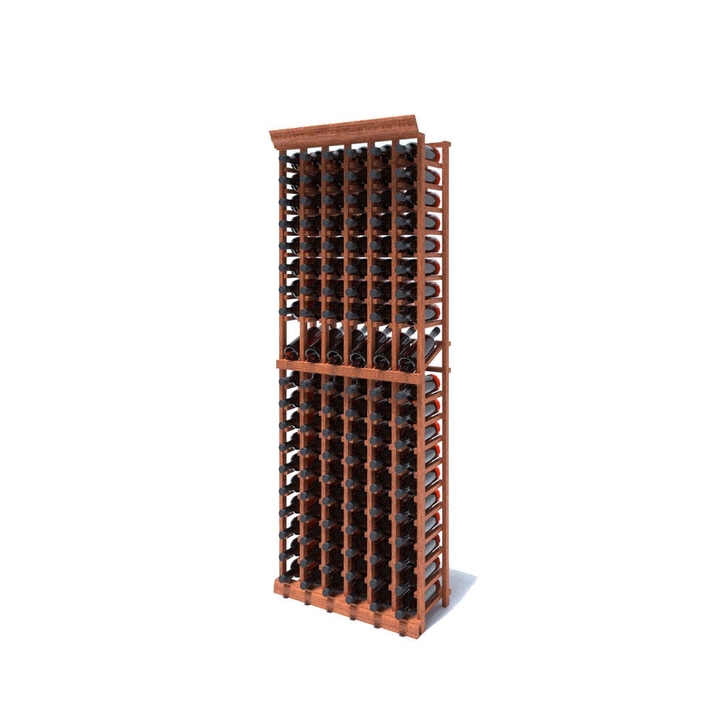 6 Column 114 Bottle 6.5ft Wine Rack Kit with Display - Sturdy Metal Wine Storage Organizer for Home, Bar, Restaurant & Cellar - Perfect for Wine Collection and Display