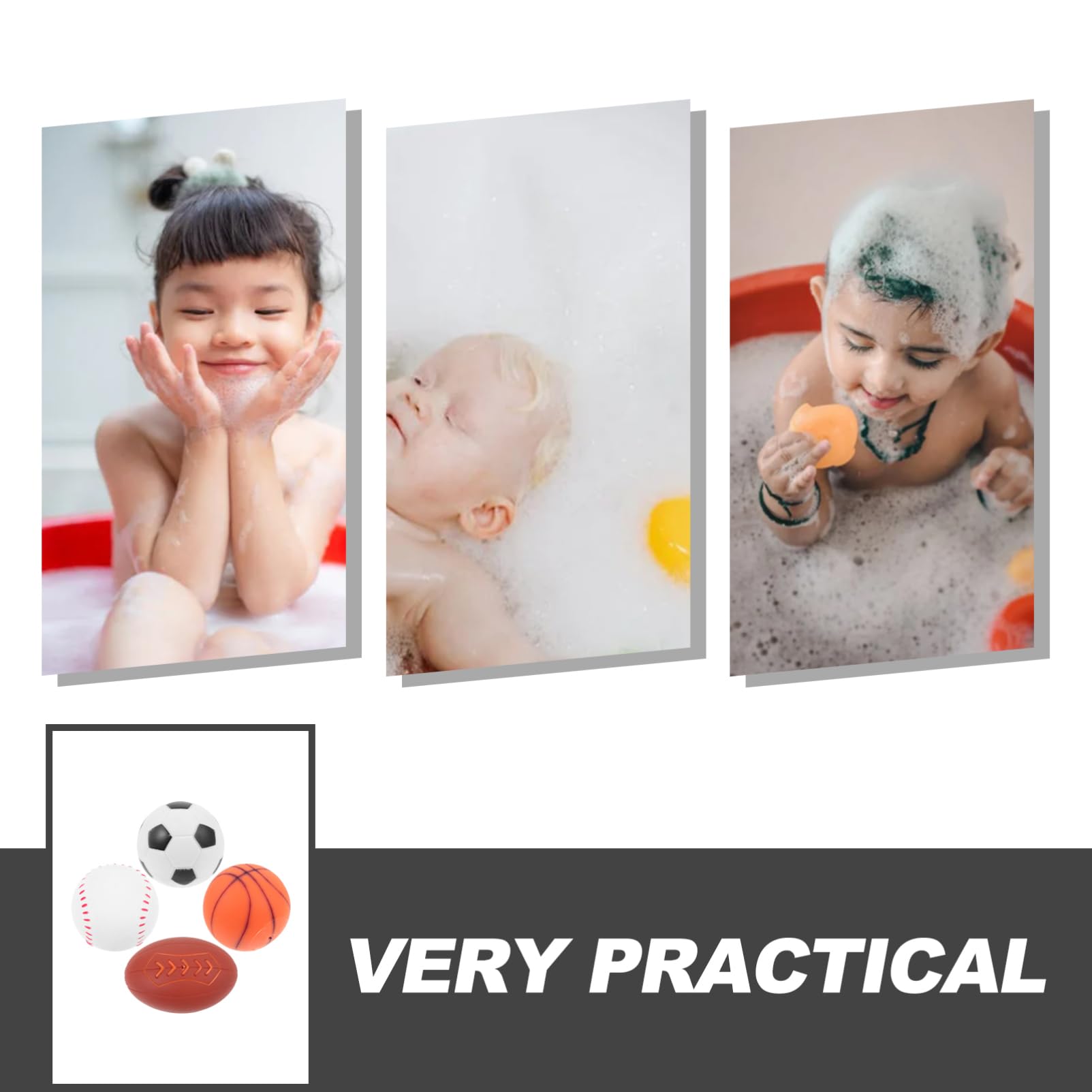 Luxshiny 4-Piece Waterproof Bath Toys Set for Toddlers & Kids - Fun Bathtub Floating Toys for Baby Bath Time, Sensory Play & Pool Parties