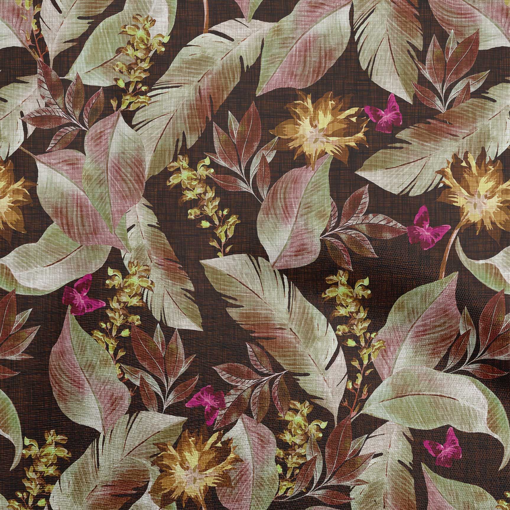 Premium Cotton Poplin Twill Fuchsia Pink Fabric - 56 Inch Wide Tropical Print Dress Material by The Yard | Perfect for Summer Dresses, Skirts & DIY Fashion Projects