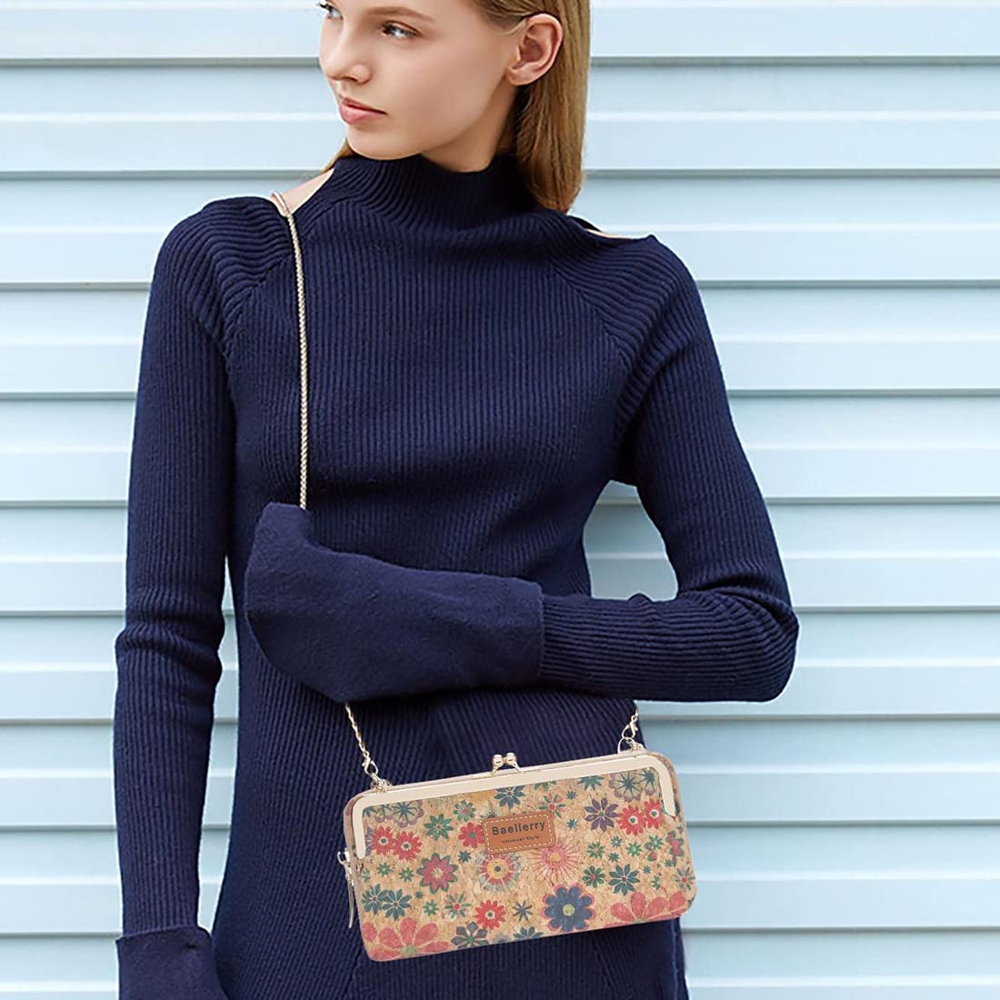 Aolaso Cork Purse for Women - Stylish Phone Wallet Bag with Multiple Card Slots & Coin Pocket - Perfect for Everyday Use, Travel, and Parties