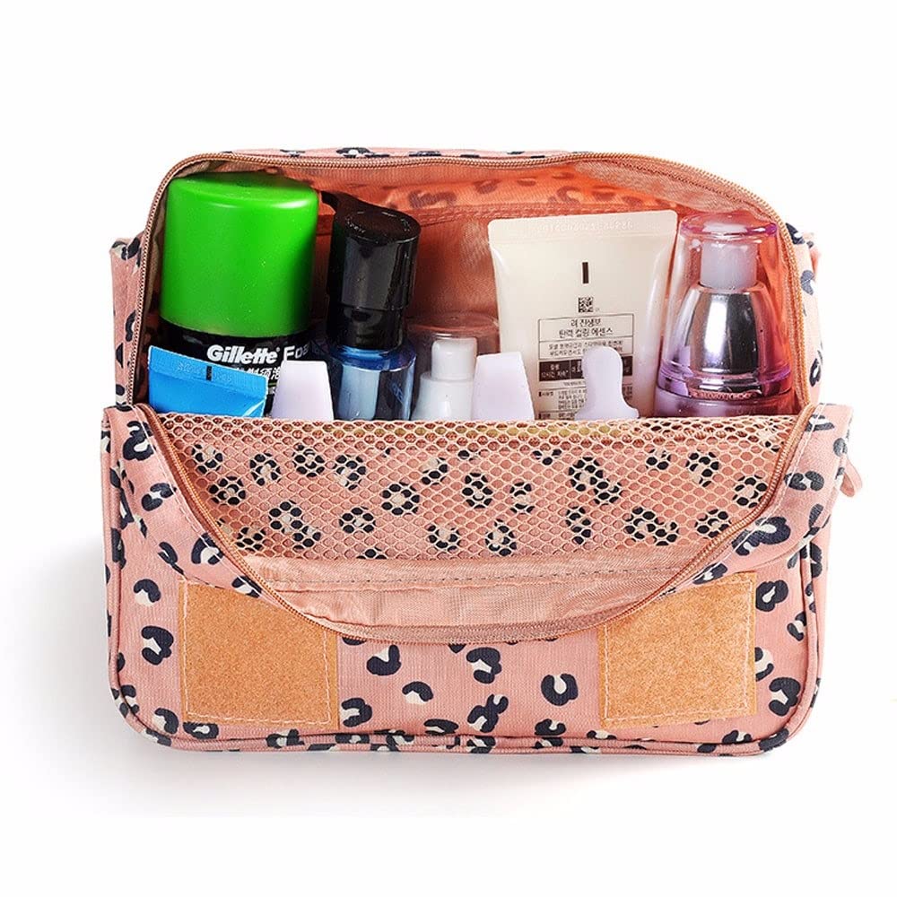BANQLYN Extra Large Hanging Toiletry Bag - Waterproof Travel Organizer for Men & Women - Durable Nylon Cosmetic & Bathroom Storage - Perfect for Shower, Makeup Brushes, Toiletries (Dark Pink) - Ideal for Camping, Gym, Vacation & Business Trips
