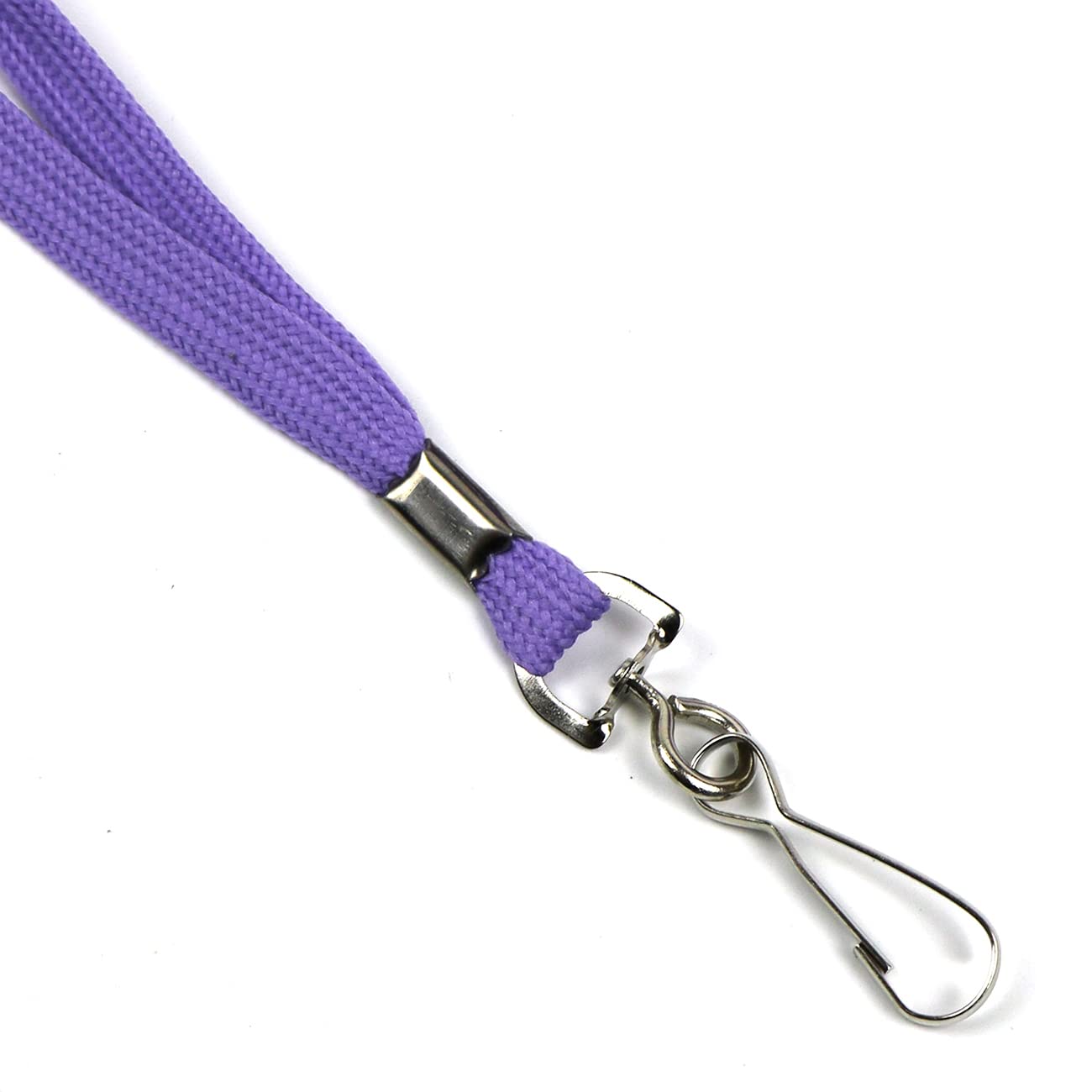 Beebel 100 Pack Purple Lanyards with Swivel Hooks for ID Badges - Office & Event Use