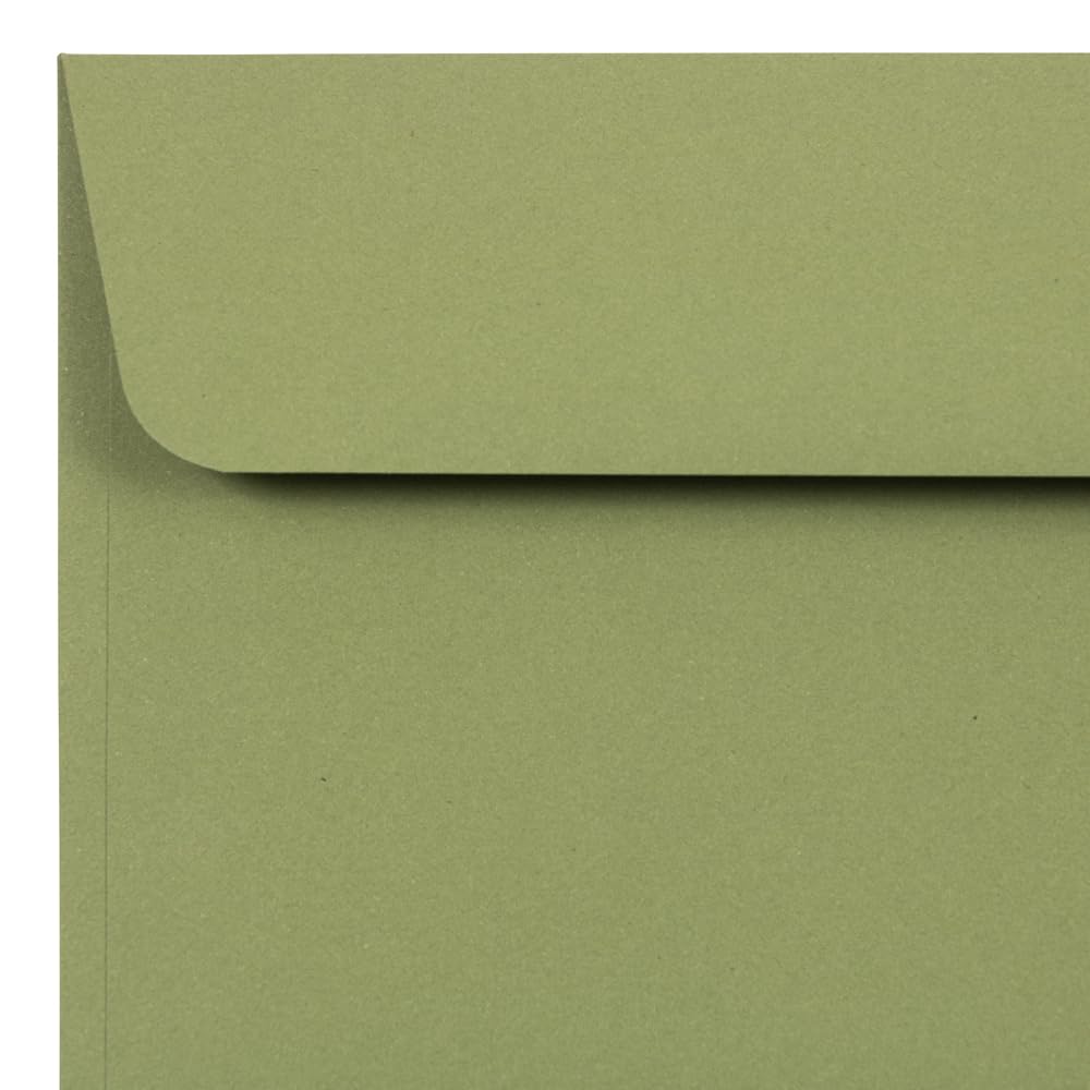 Premium 6 x 9 Olive Green Booklet Envelopes by JAM PAPER - Bulk Pack of 250 - Perfect for Wedding Invitations, Business Mailings & Greeting Cards