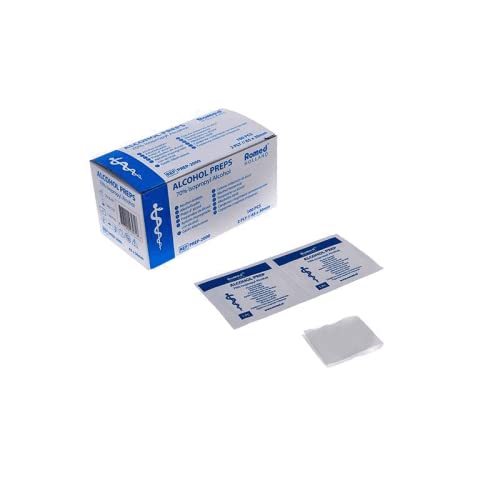 100-Pack Alcohol Tampons 2-Ply 65x30mm Sterile Swabs for First Aid, Wound Cleaning & Medical Use