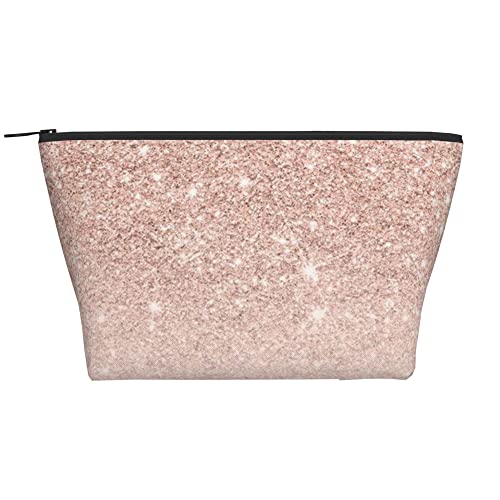 Rose Gold Faux Glitter Pink Ombre Color Block