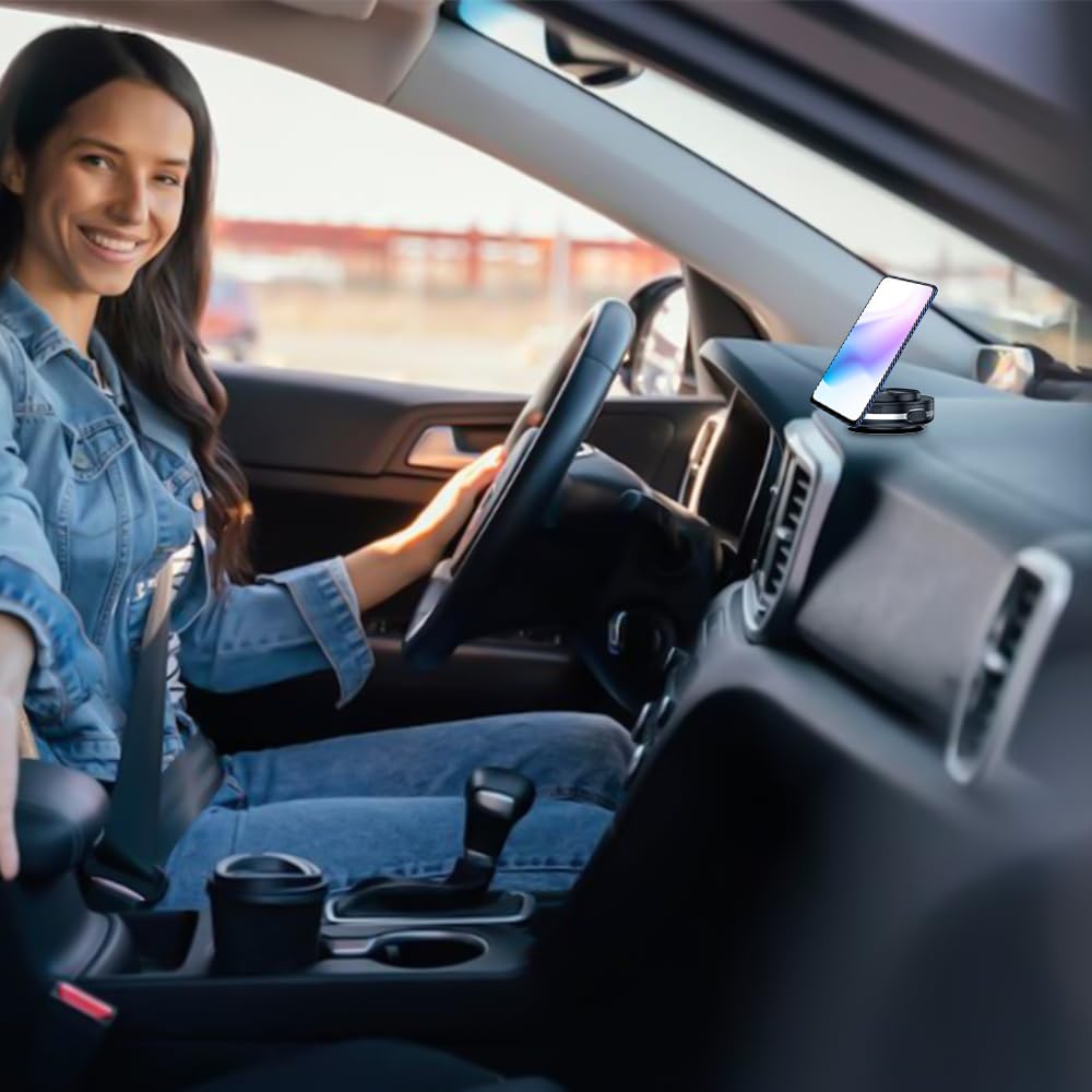 2024 Magnetic Car Phone Mount - 360° Rotation & Strong Suction for Safe Driving