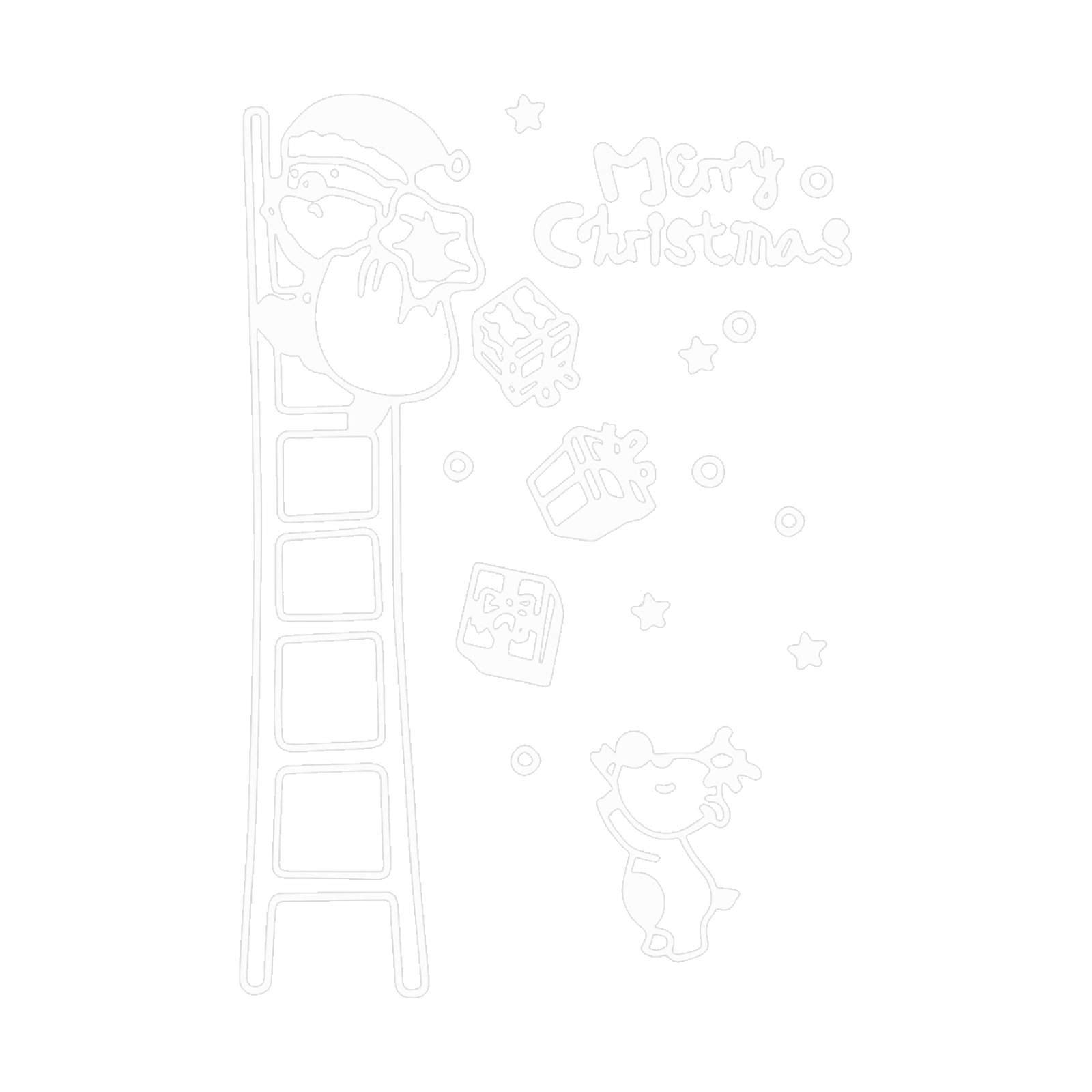 Vintage Removable Christmas Stickers - Home Wall Decor for Bedroom & Ladder