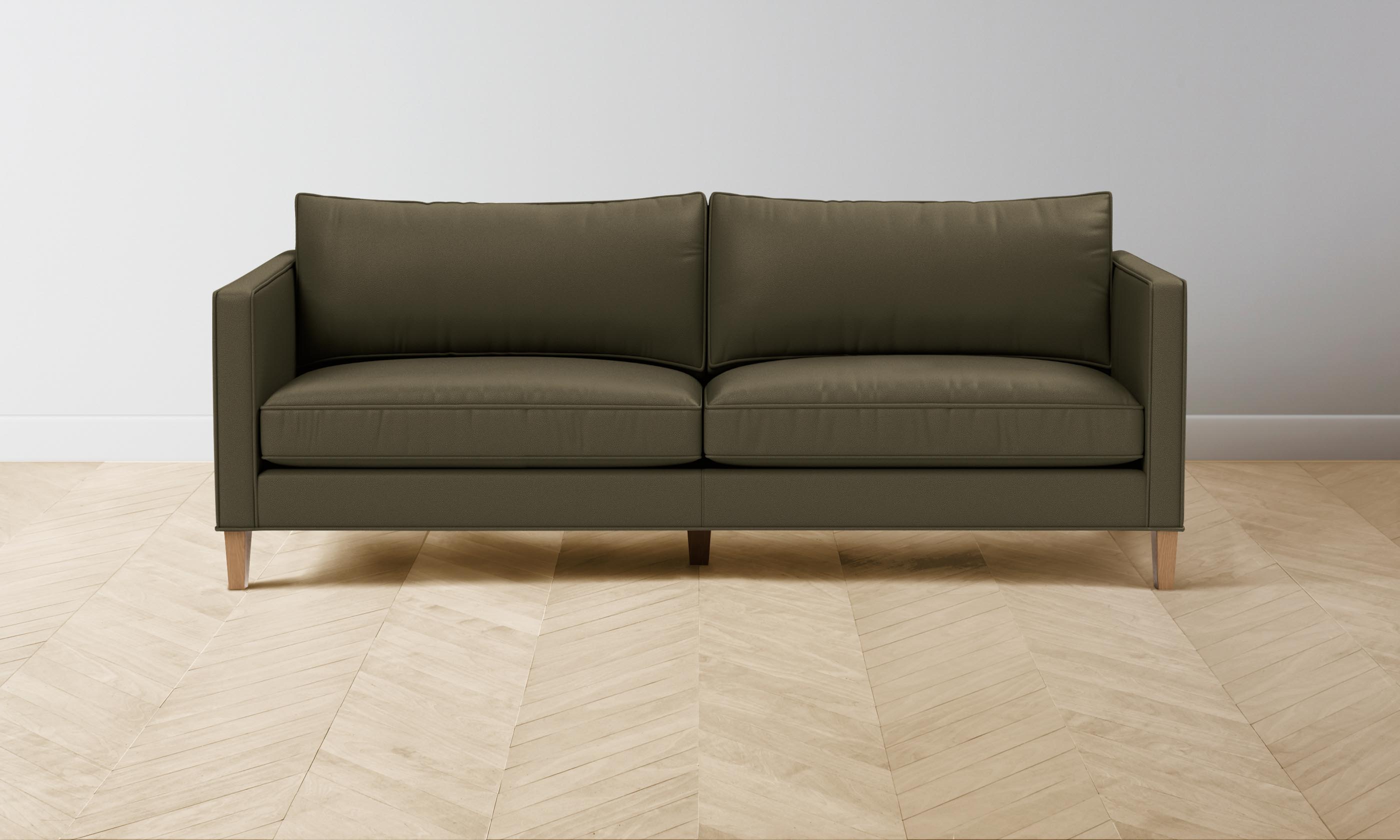 Premium Crosby Sofa in Pebbled Truffle Leather - Luxurious Comfort for Living Room, Lounge & Office Spaces