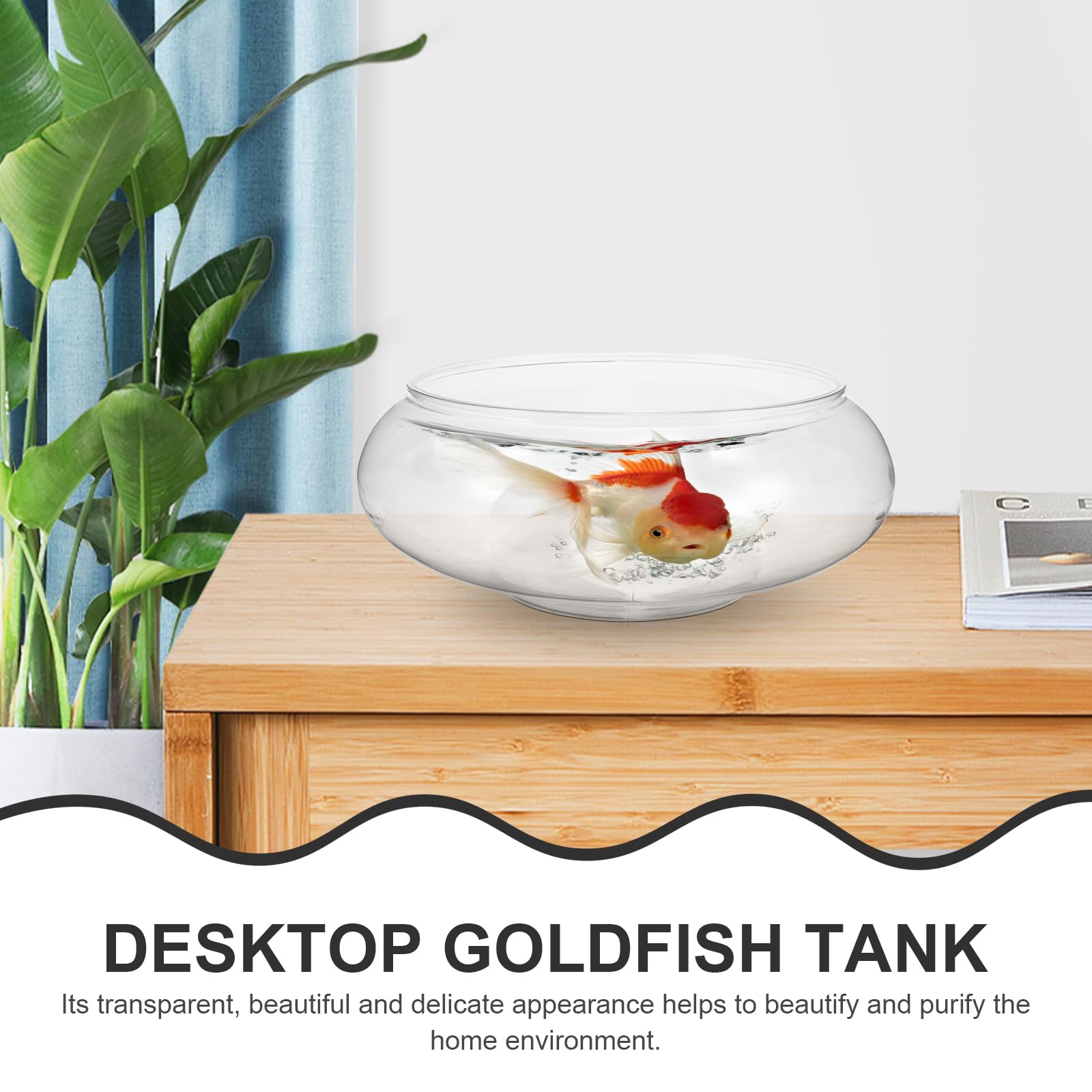 Clear Glass Fish Bowl Vase - 2800ML Round Bubble Bowl for Aquatic Plants, Terrarium, Hydroponic Planter & Wedding Centerpiece | Perfect for Home Decor, Office Desk & Event Tabletop Displays