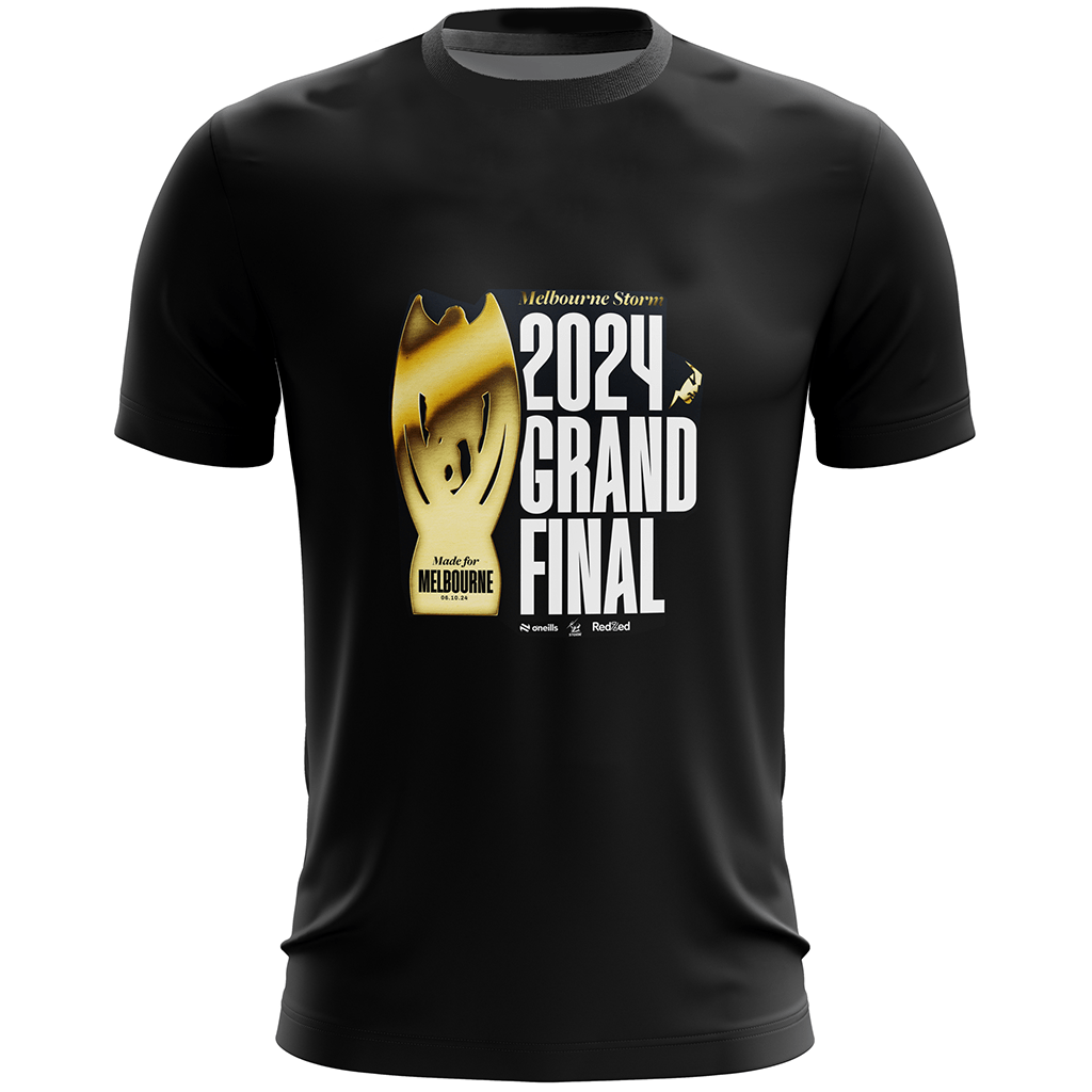 Melbourne Storm 2024 Grand Final Championship T-Shirt for Adults - Perfect for Rugby Fans, Game Day & Casual Wear