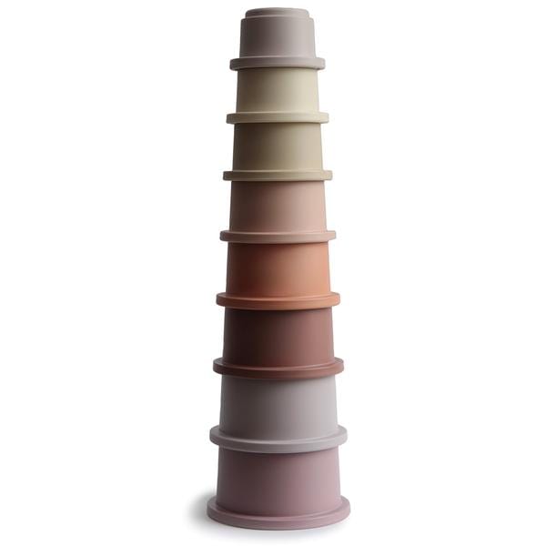 Mushie Stacking Cups Toy for Toddlers - Educational Baby Toys for Learning & Play - Perfect for Bath Time, Beach, and Indoor Fun