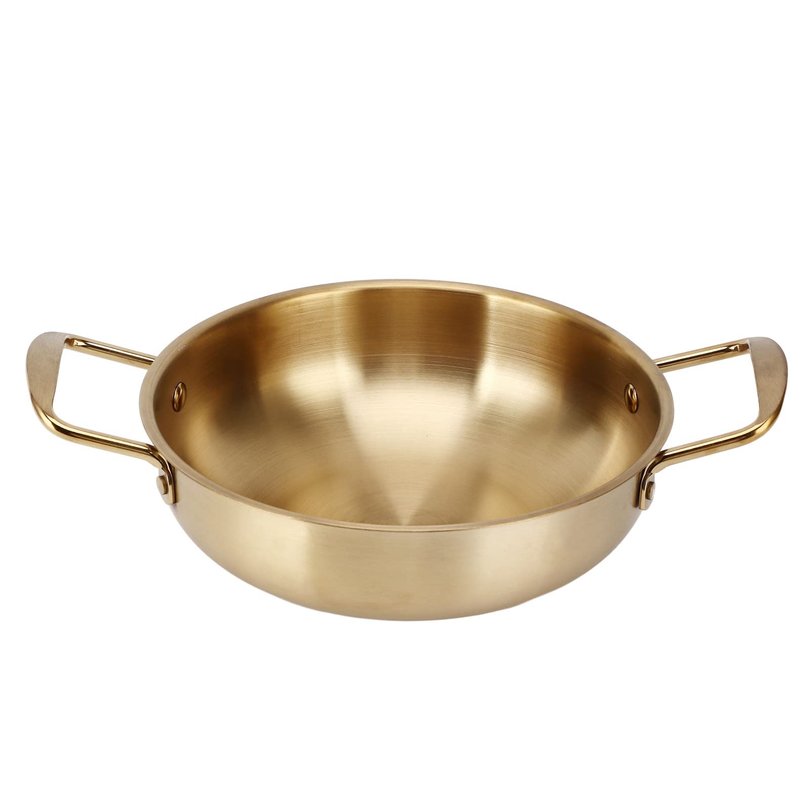 Gold Stainless Steel Korean Ramen Pot - 28cm Portable Noodle Cooking Pot for Kitchen, Perfect for Home Cooking, Camping & Outdoor Use