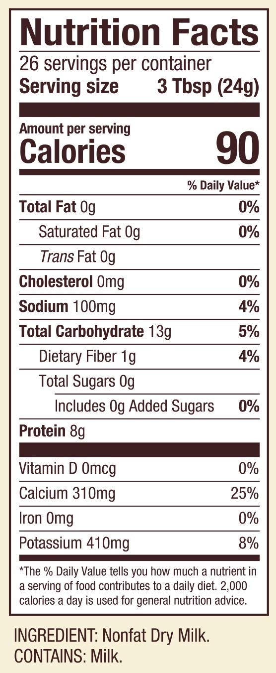 Bob's Red Mill Non Fat Dry Milk Powder - 22 Ounce (Pack of 2) | High Protein, Low Fat Powdered Milk for Baking, Cooking & Coffee | Great for Camping, Emergency Food Storage & Everyday Use