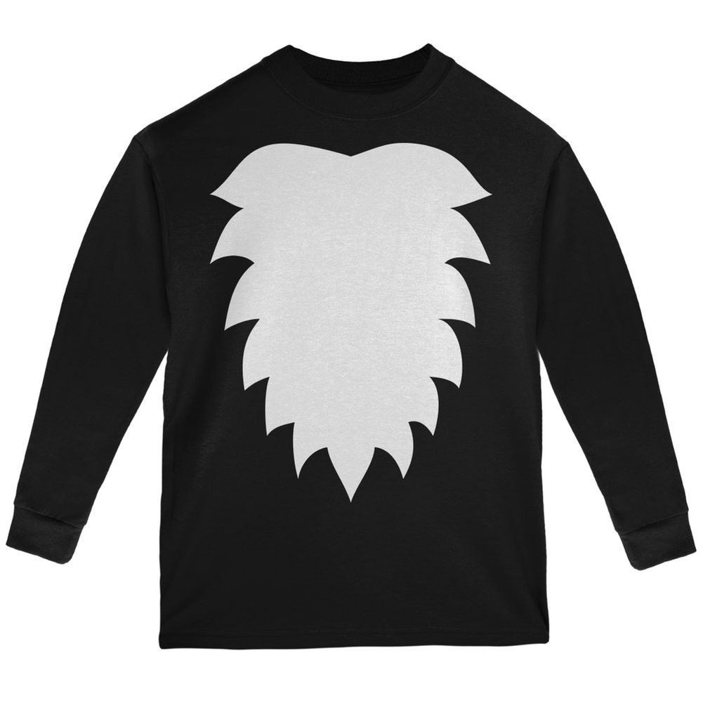 Old Glory Skunk Costume Black Youth Long Sleeve T-Shirt - Youth Large | Halloween Dress Up, Animal Theme Party, School Play Costume