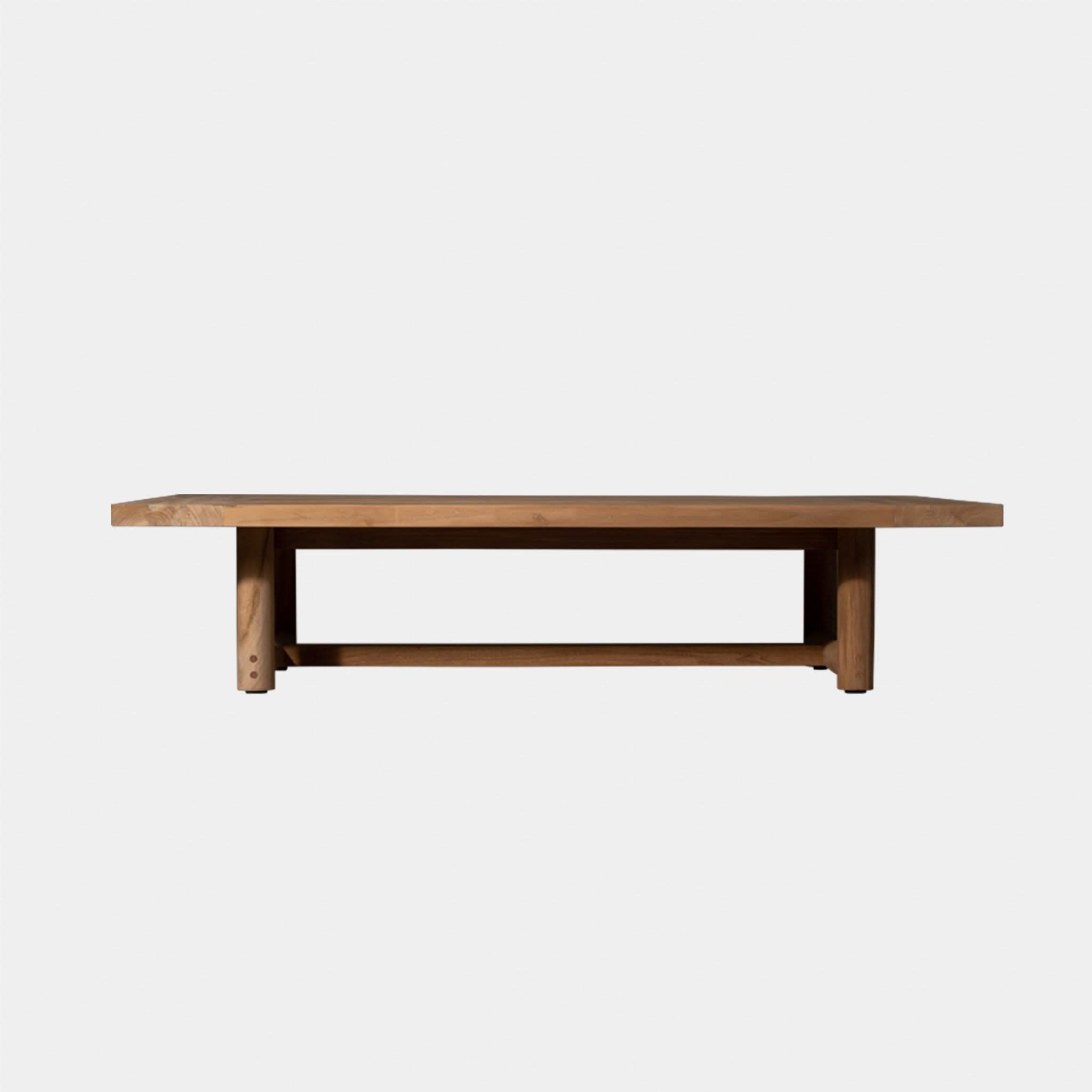 Breeze XL Teak Coffee Table - Solid Teak Wood Modern Living Room Furniture - Perfect for Home, Office, and Outdoor Patio Use