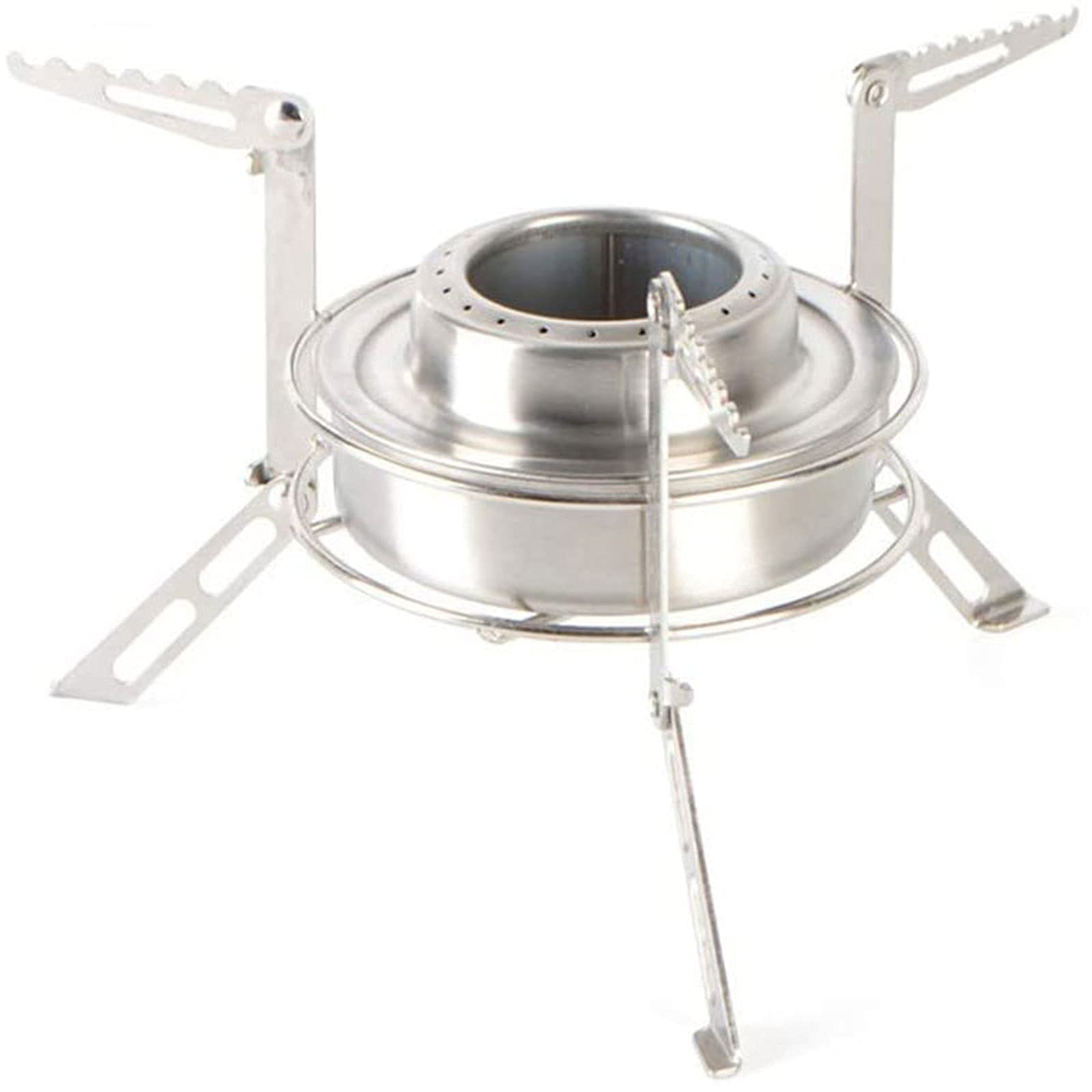 Skadler Portable Stainless Steel Alcohol Camping Stove with Tripod Support - Compact Outdoor Burner for Camping, Picnics, Hunting & Backpacking | Perfect for Boiling Water, Cooking Meals & Emergency Preparedness