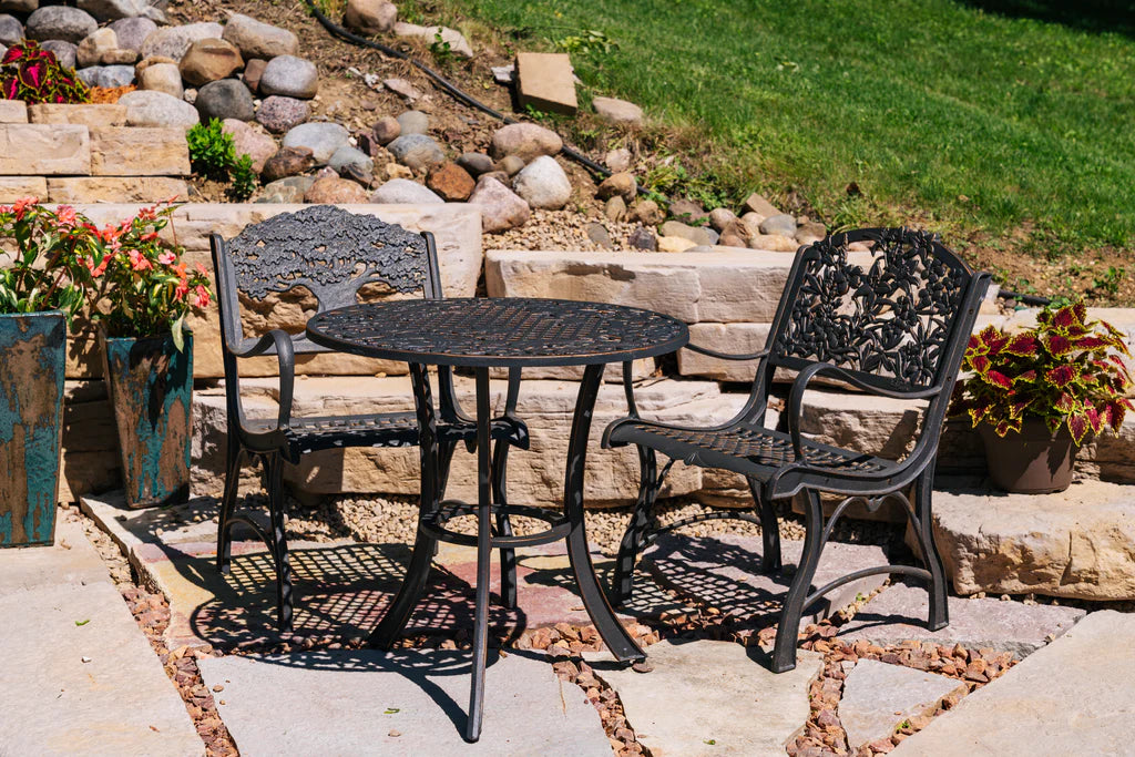 Sunflower Outdoor Patio Table - Weather-Resistant Garden Furniture for Backyard, Deck, or Poolside Dining & Relaxation