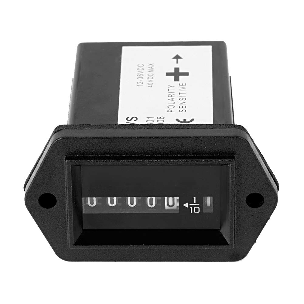 12V-36V Engine Hour Meter Timer Gauge - Digital Tachometer for Truck, Boat, Car & Tractor - Track Engine Runtime & Maintenance (Ideal for Fleet Management & Equipment Monitoring)