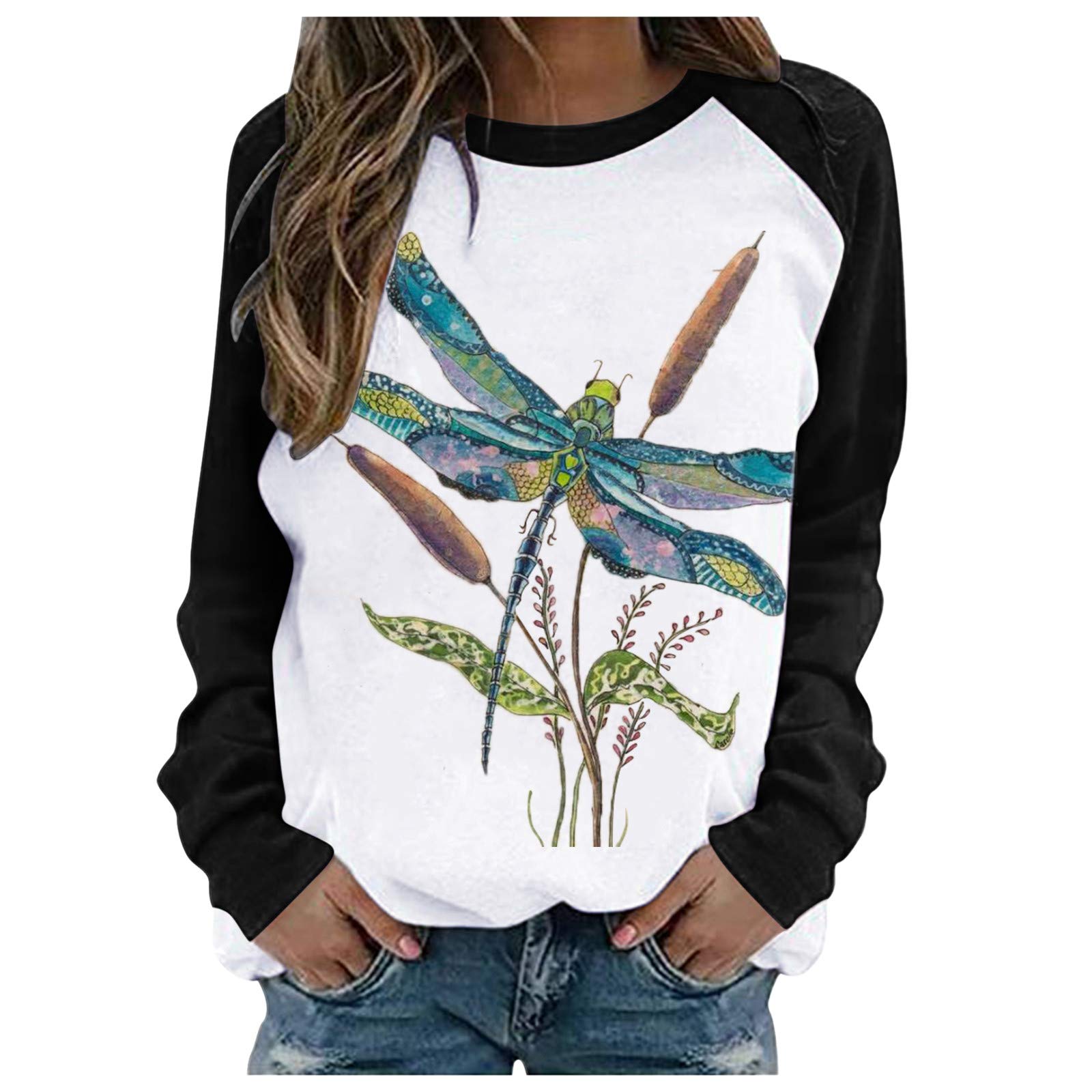Plus Size Women's T-Shirts - Printed Casual Tops with Raglan Sleeves, Long Blouse & Dress for Everyday Wear | Comfortable Outfits for Work, Shopping & Relaxing
