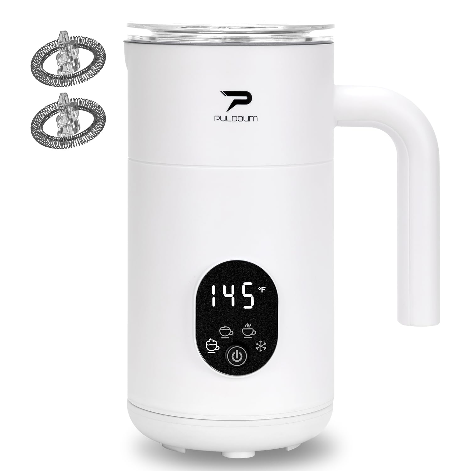 Electric Milk Frother and Steamer 4-in-1 - 11.8oz/350ml Automatic Coffee Frother for Hot & Cold Foam - Perfect for Latte, Cappuccino, Macchiato & Hot Chocolate - Ideal for Home Coffee Bars & Office Use