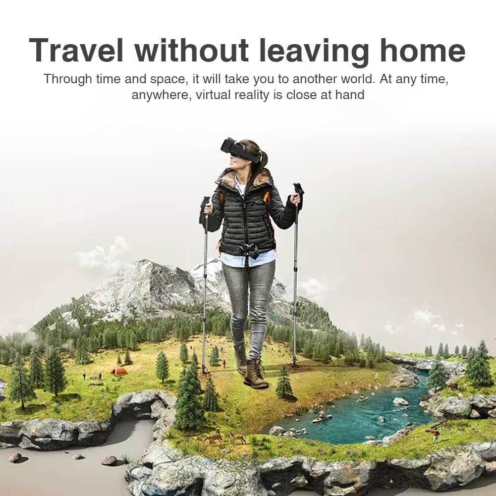 Universal 3D VR Headset - 360° Panoramic Virtual Reality Goggles with Anti-Blue Light & Adjustable Pupil Distance for Eye Protection | Large Screen Immersive Experience for Movies & Gaming | Perfect Gift for Kids & Adults (Home Entertainment, Gaming, Education, Virtual Travel)