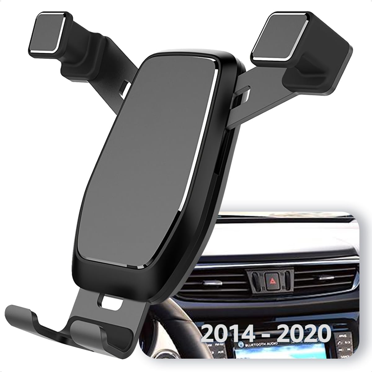 AYADA Universal Car Phone Holder - Gravity Auto-Locking Phone Mount for Rogue (2014-2020) | Upgraded Stable Design, Easy Installation | Perfect for Driving, Commuting & Road Trips