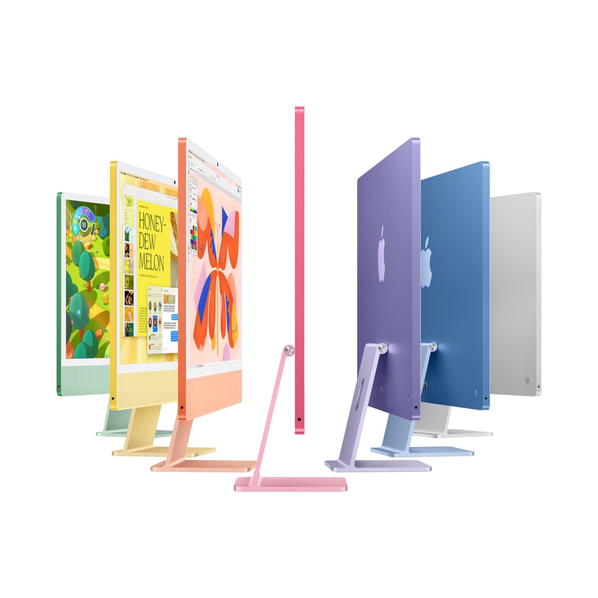 Apple iMac 24-inch (2024) with Retina 4.5K Display, M4 Chip 8-Core CPU, 256GB SSD in Pink - Perfect for Home Office, Graphic Design & Creative Work
