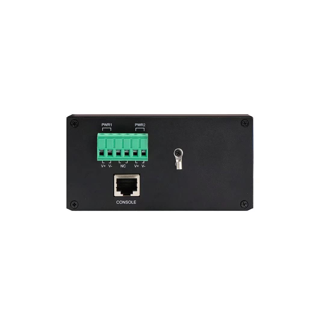 8 Port POE Managed Outdoor Switch - 10/100/1000Mbps with 8 SFP Ports, Din Rail Mount, VLAN, QoS, STP/RSTP - Ideal for Industrial Networks, Security Cameras & Outdoor WiFi Systems