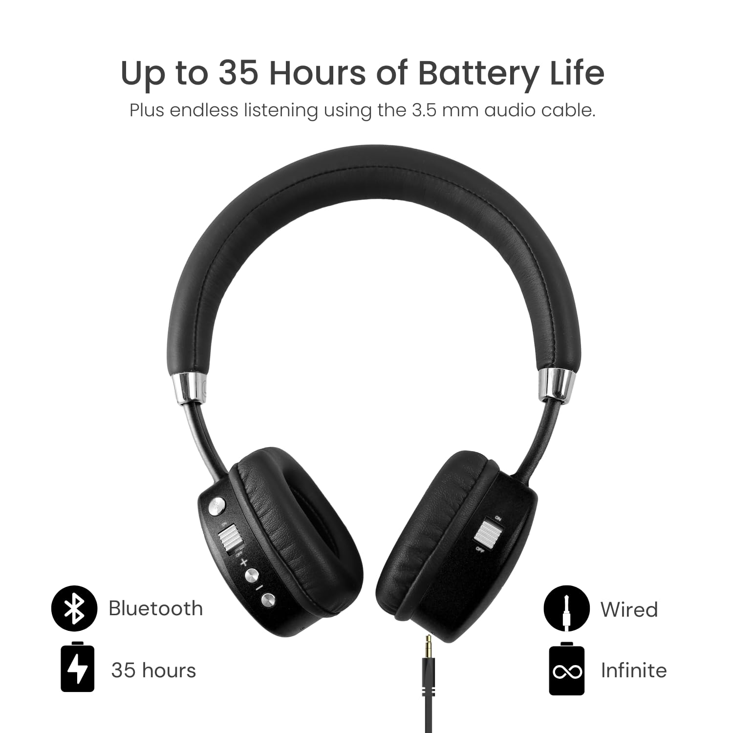 Puro Sound Labs PuroQuiet Plus Volume Limited Kids Bluetooth Headphones with Active Noise Cancelling & Built-in Mic – Safe Studio-Grade Sound for School, Travel & Online Learning (Black)
