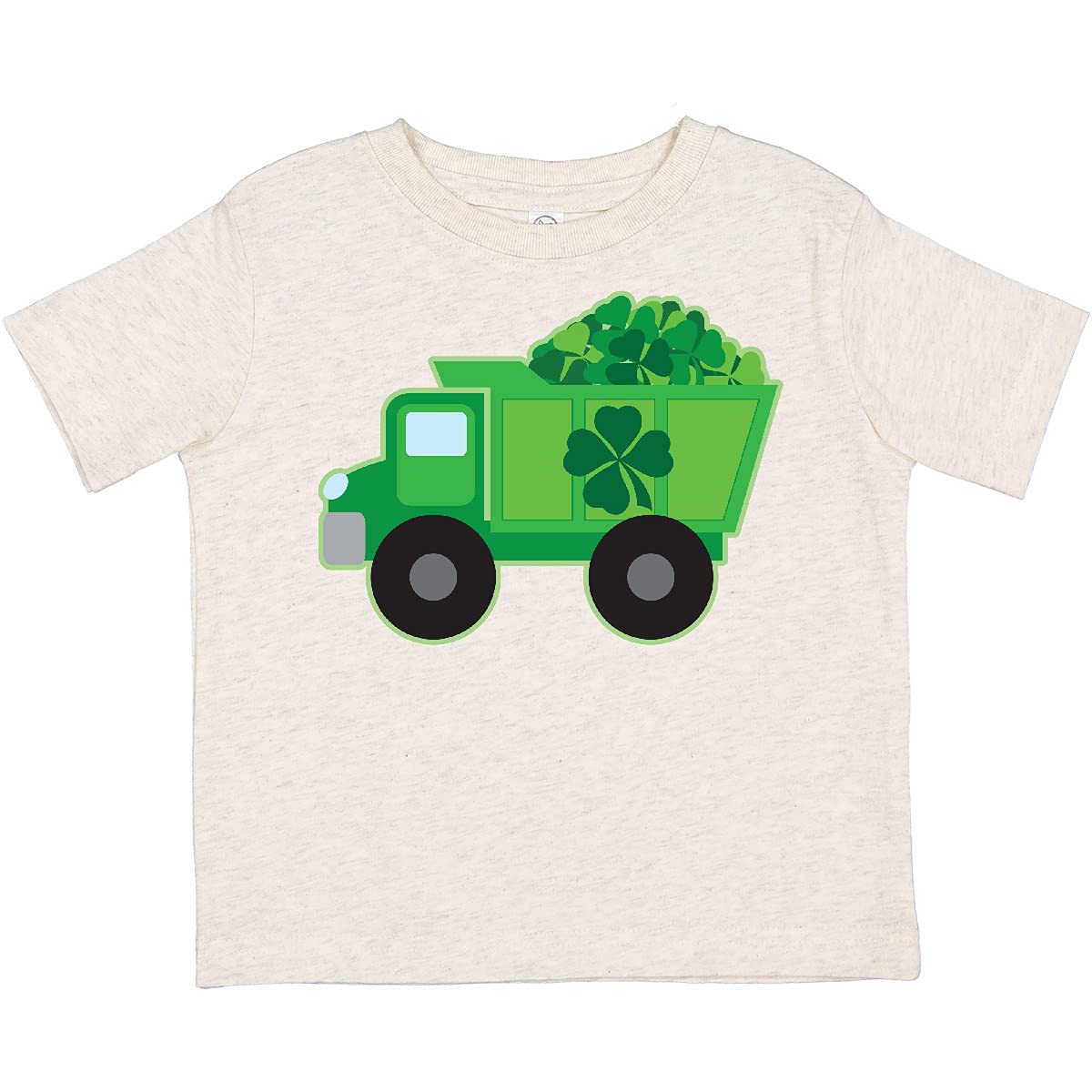 Inktastic St. Patrick's Day Irish Clover Dump Truck Toddler T-Shirt - Cute Kids Apparel for St. Paddy's Day Celebrations & Playtime