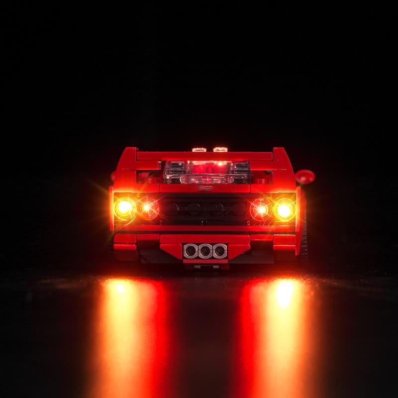LEGO Speed Champions Ferrari F40 Supercar 76934 Light Kit - LED Building Blocks Lighting Set for Car Models - Perfect for Display & Nighttime Showcase