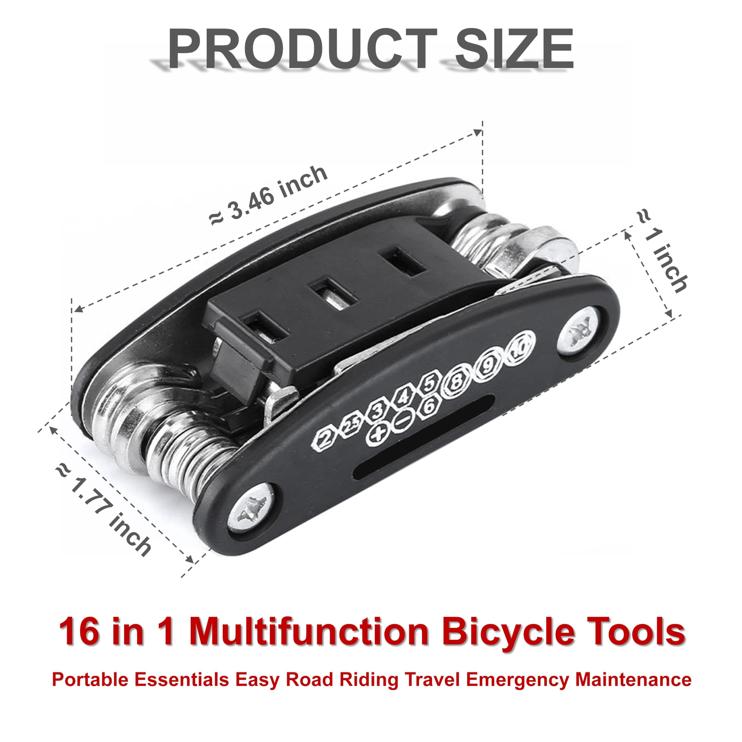 36-in-1 Multi-Function Bike Repair Tool Kit - Portable Foldable Cycling Multitool with (2+2) Tire Levers for Road & Mountain Bikes - Perfect for On-the-Go Repairs & Emergency Fixes