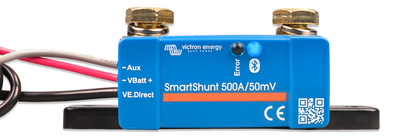 SmartShunt 500A 50mV Battery Monitor with IP65 Waterproof Rating - Perfect for RVs, Boats, and Solar Power Systems