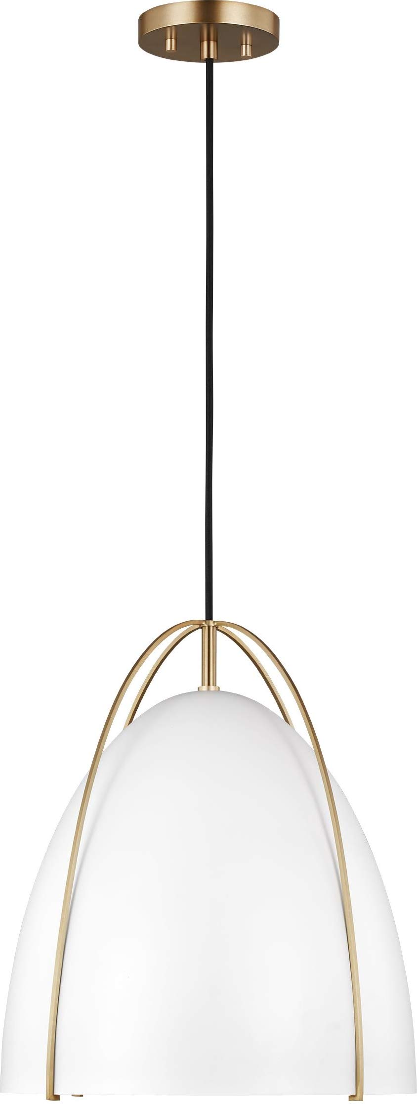 SEA Gull 6551801-848 Modern Single Light Pendant - Sleek Hanging Fixture for Kitchen Island, Dining Room or Bedroom Lighting