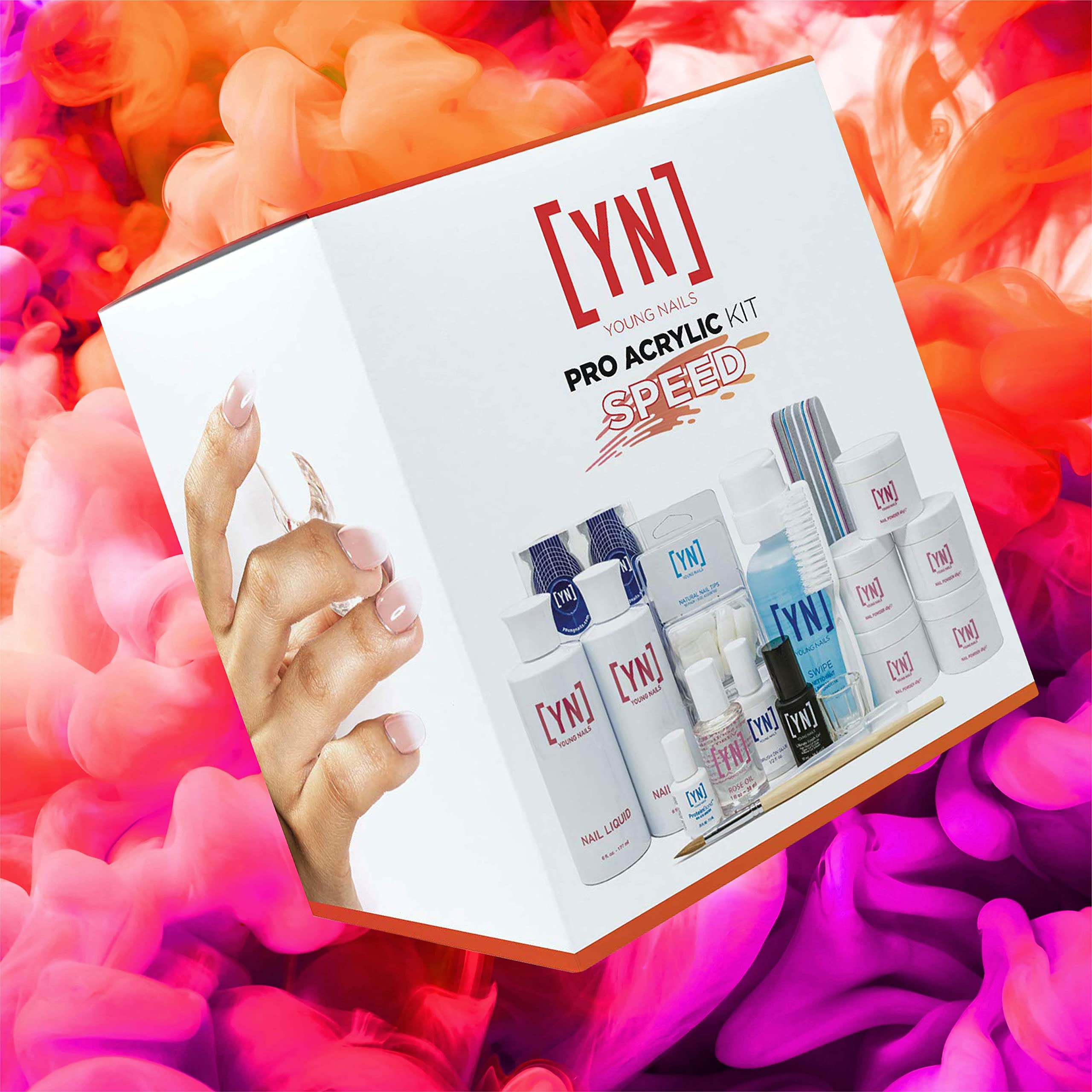 Young Nails Professional Manicure Kit - Complete Starter Set for Beginners & Nail Artists | Includes Essential Tools for Home & Salon Use | Perfect for DIY Nails, Gel Polish Application & Professional Nail Care
