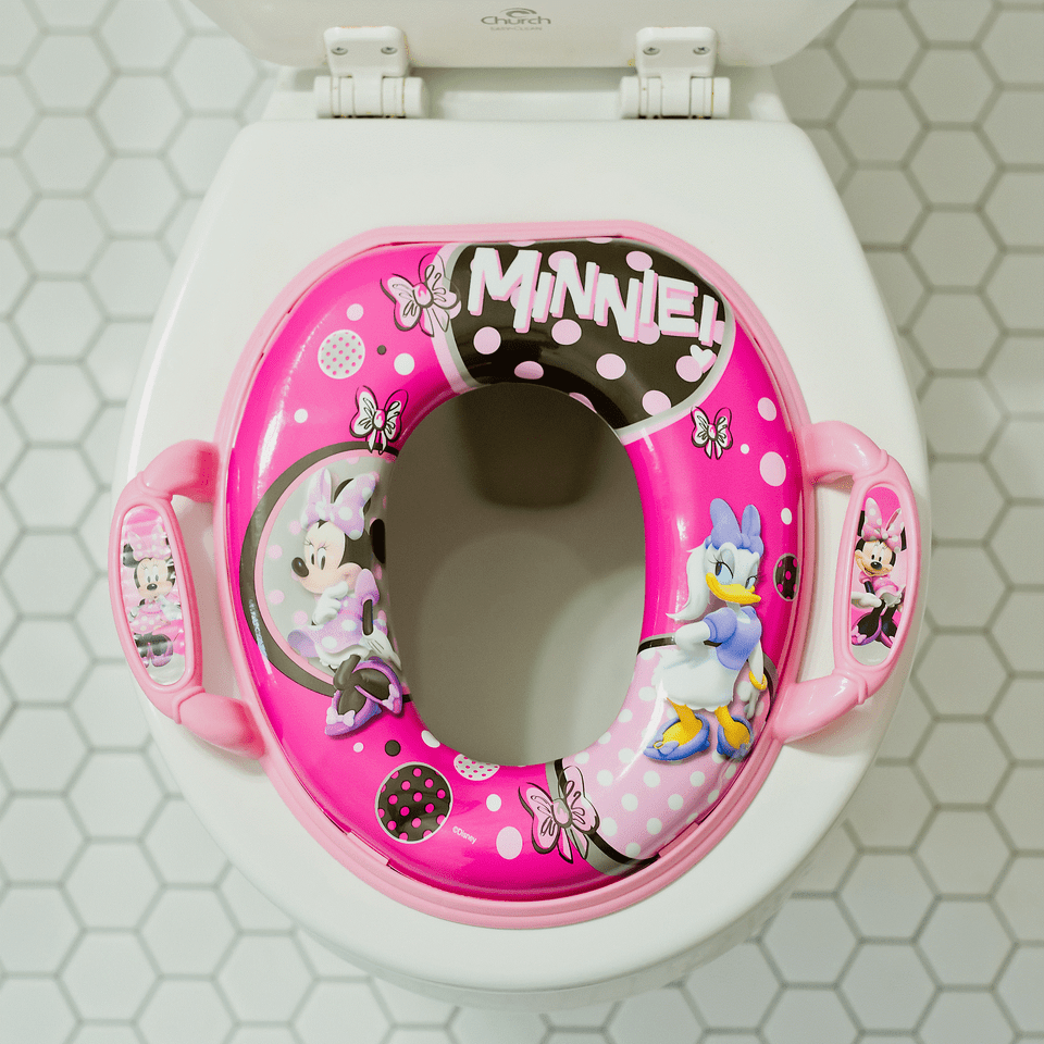 Disney Soft Potty Seat for Toddlers - The First Years Training Toilet with Mickey Mouse Design - Perfect for Potty Training Boys & Girls at Home or Travel