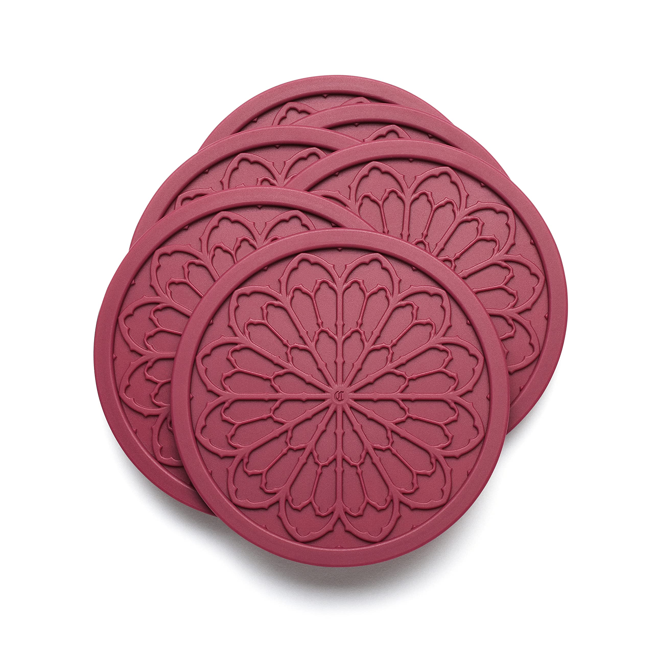 6-Pack Purple Silicone Drink Coasters - 4 Inch Non-Slip Cup Holders for Kitchen, Bar & Coffee Table - Aesthetic Room Decor & Goth Accessories by COASTERFIELD - Perfect for Parties, Home Decor & Protecting Furniture