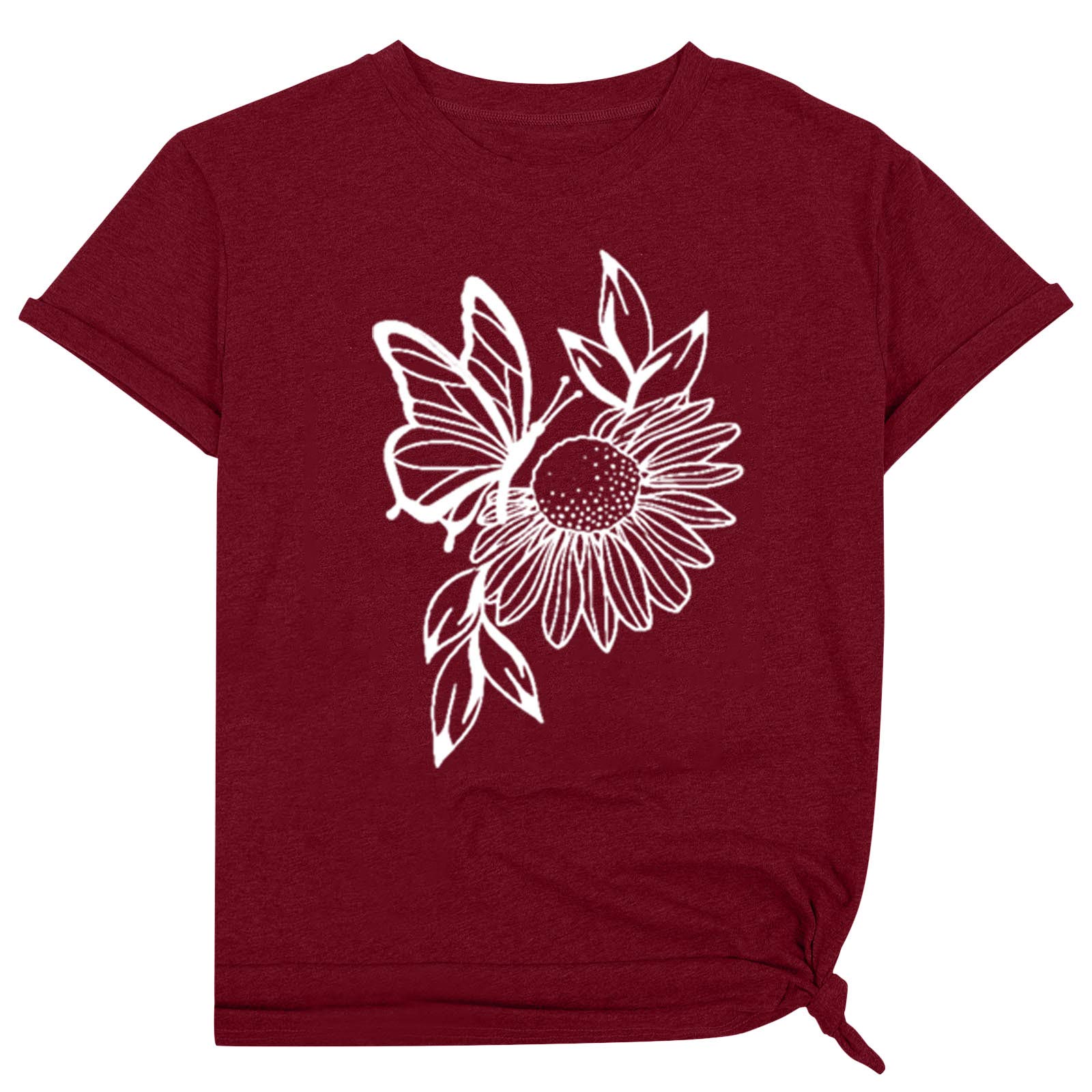 Women's Casual Letter Print Round Neck Short Sleeve T-Shirts - Comfortable Cotton Blouse Tops for Everyday Wear, Work & Weekend Outfits