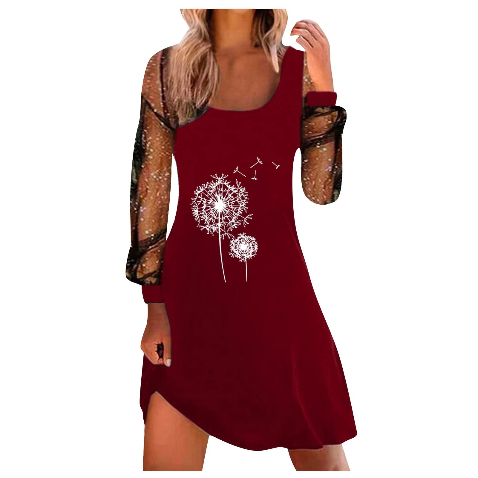 Elegant Vintage Tulle Dress for Women - Long Sleeve Square Neck Casual Spring Dress with Sexy Fashion Design | Perfect for Date Night, Garden Party & Special Occasions
