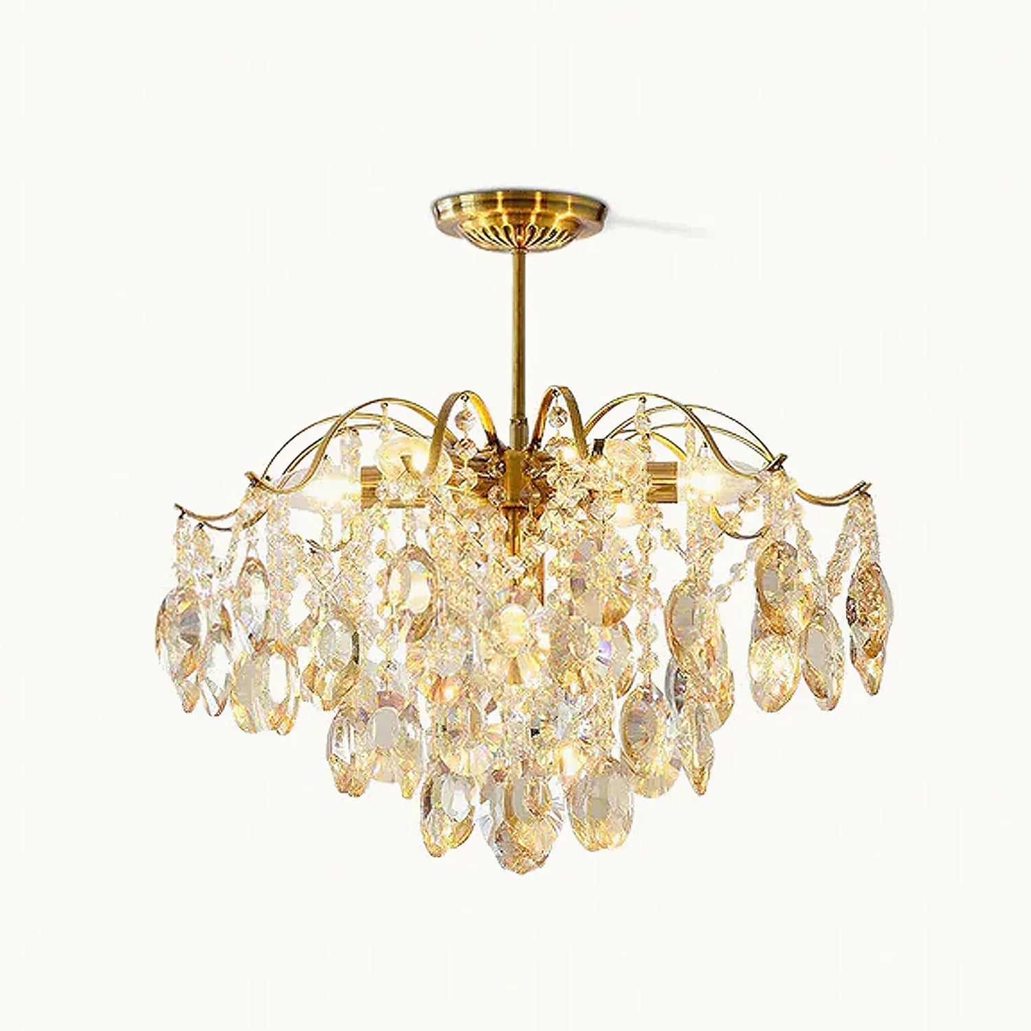 Crystal Wind Chime Chandelier - Elegant Outdoor & Indoor Decor for Patio, Garden, Porch, and Home