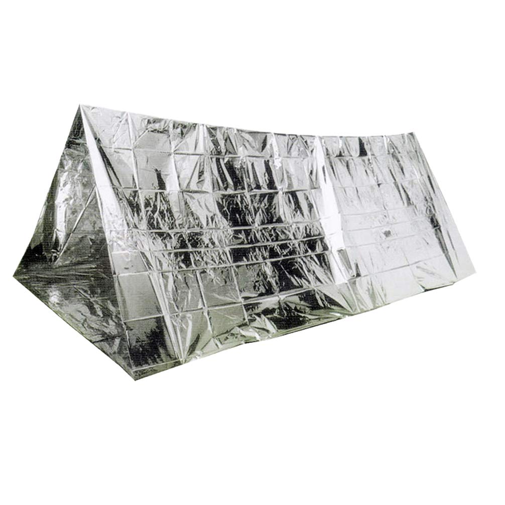 LIOOBO 2-Person Thermal Teepee Tent - Lightweight Folding Emergency Shelter for Camping, Hiking & Outdoor Adventures | Portable Waterproof Tent for Backpacking, Survival & Family Camping Trips